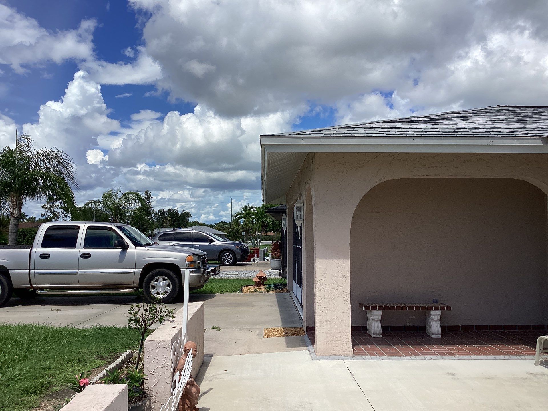 White Seamless Gutters and Splash Guards in Fort Myers FL by Gutter Professor by Gutter Professors