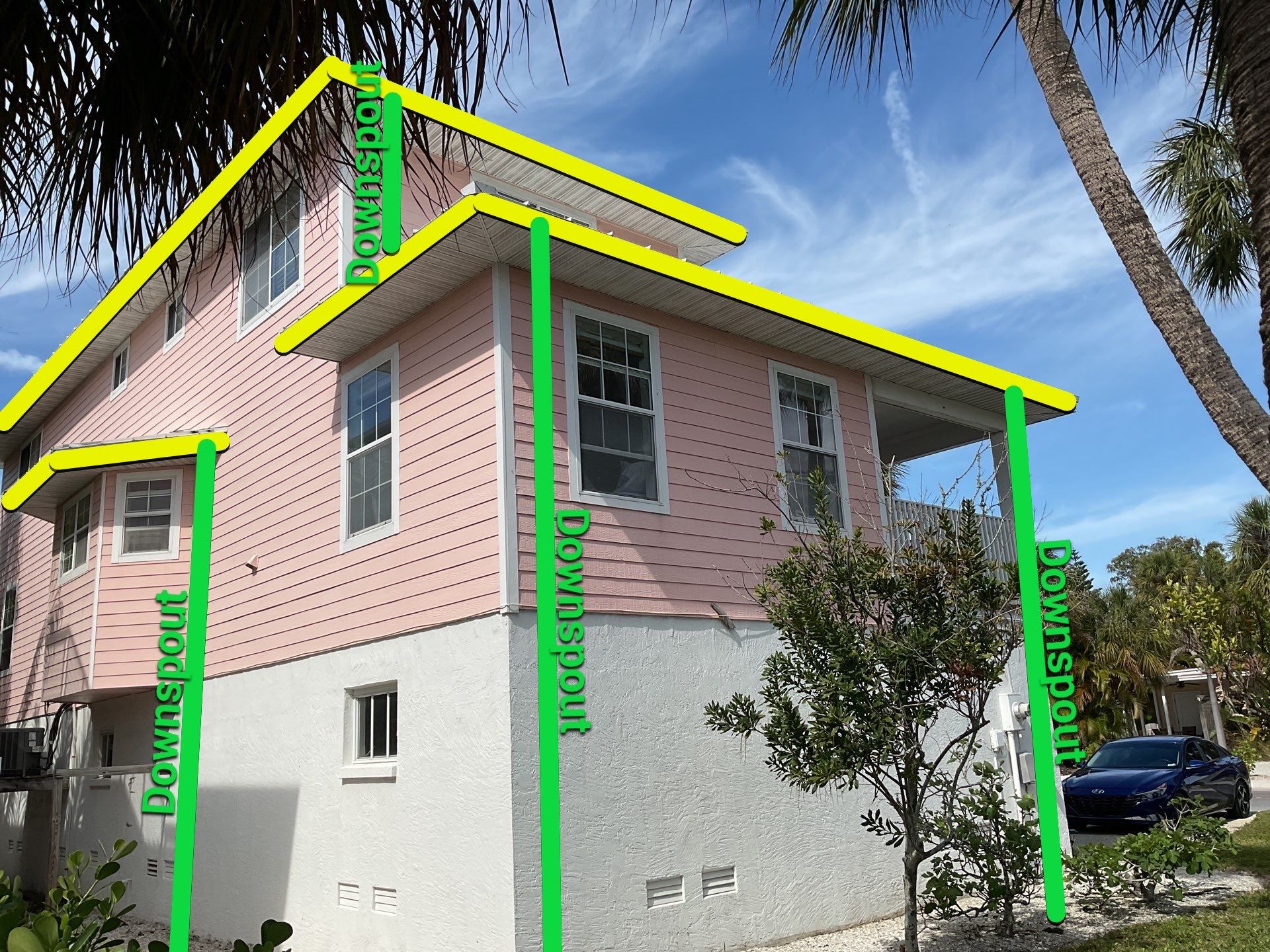 Downspout Extension Project in Anna Maria by Gutter Professors