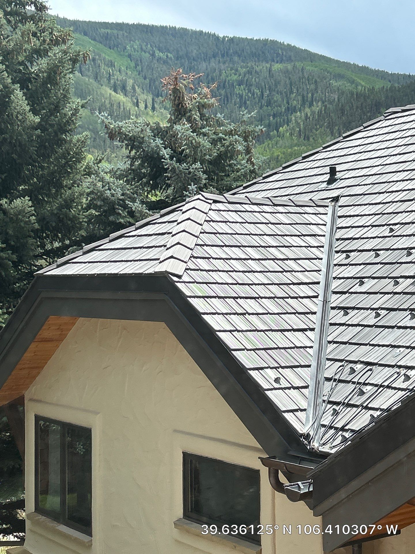 Synthetic Shake Roofing and Stucco Exterior Installation in Vail by CompanyCam Sales Demo