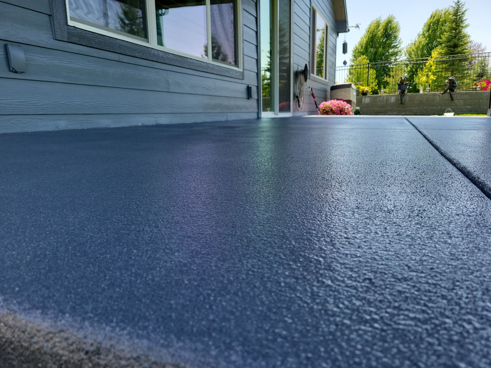 Patio Transformation using Battleship Hybrid by Croc Coatings, LLC