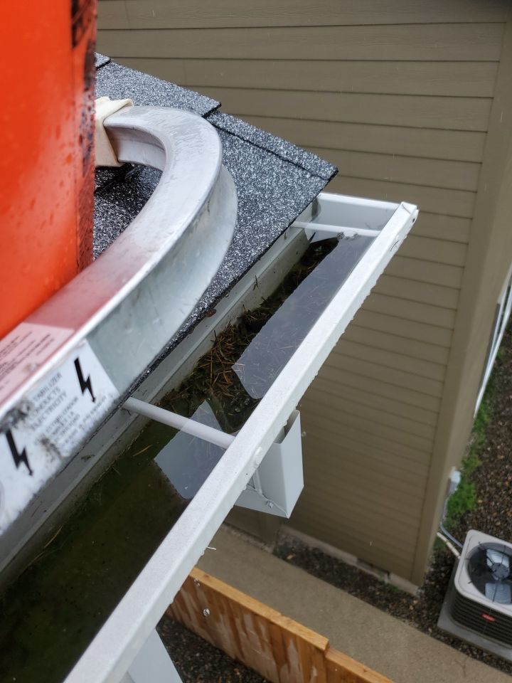 Dowspout cleaning using Moderate Pressure by Willamette Outdoor Wash LLC