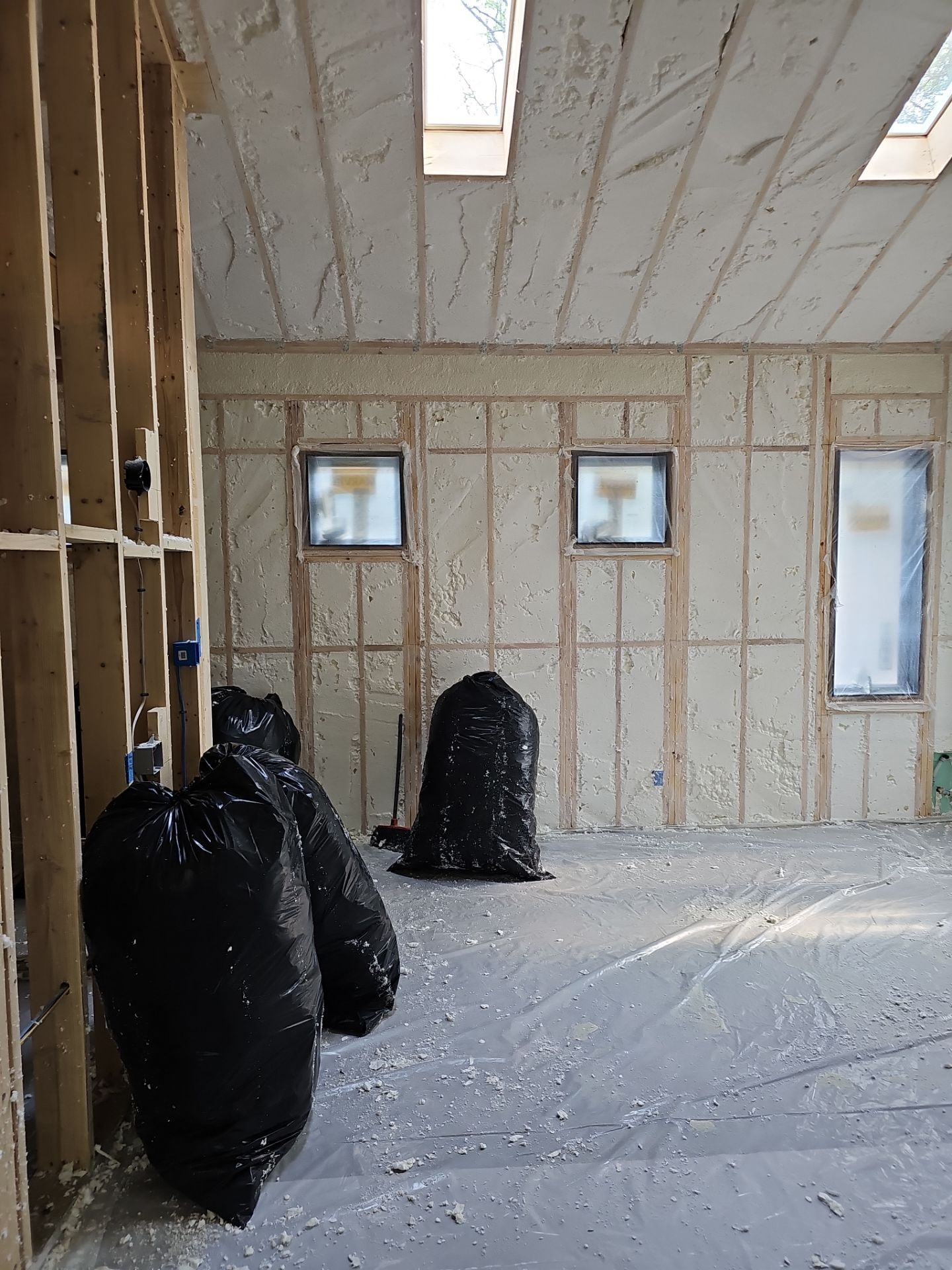 Spray Foam Insulation using open cell spray foam by NYS Foam & Energy