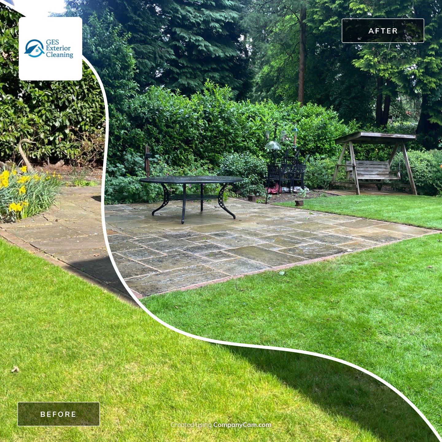 Patio Clean using 18inch Whirlaway FSC by Ges Exterior Cleaning ltd