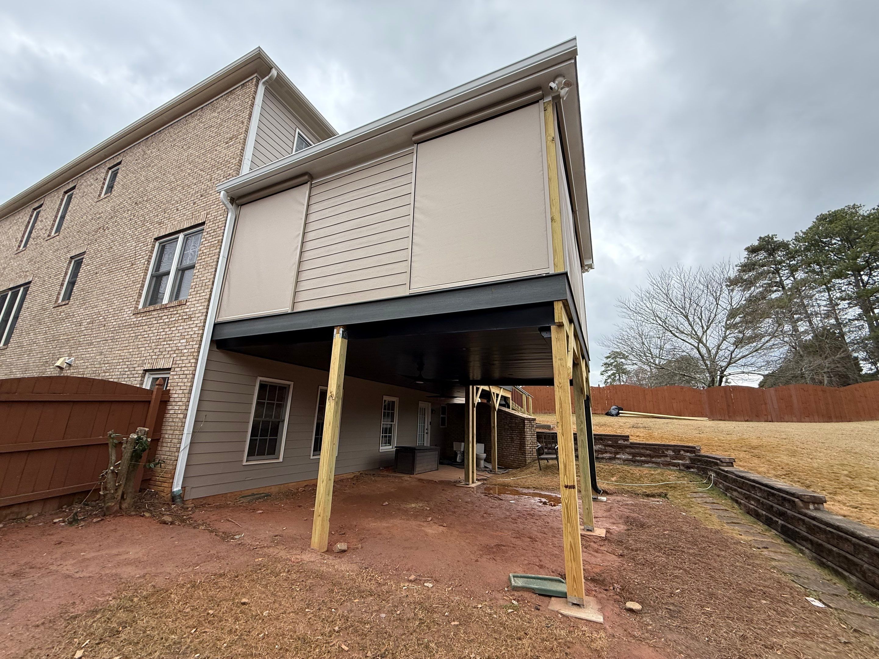 Custom Composite Deck and Covered Gabled Porch in Marietta by Swift Home Renovations
