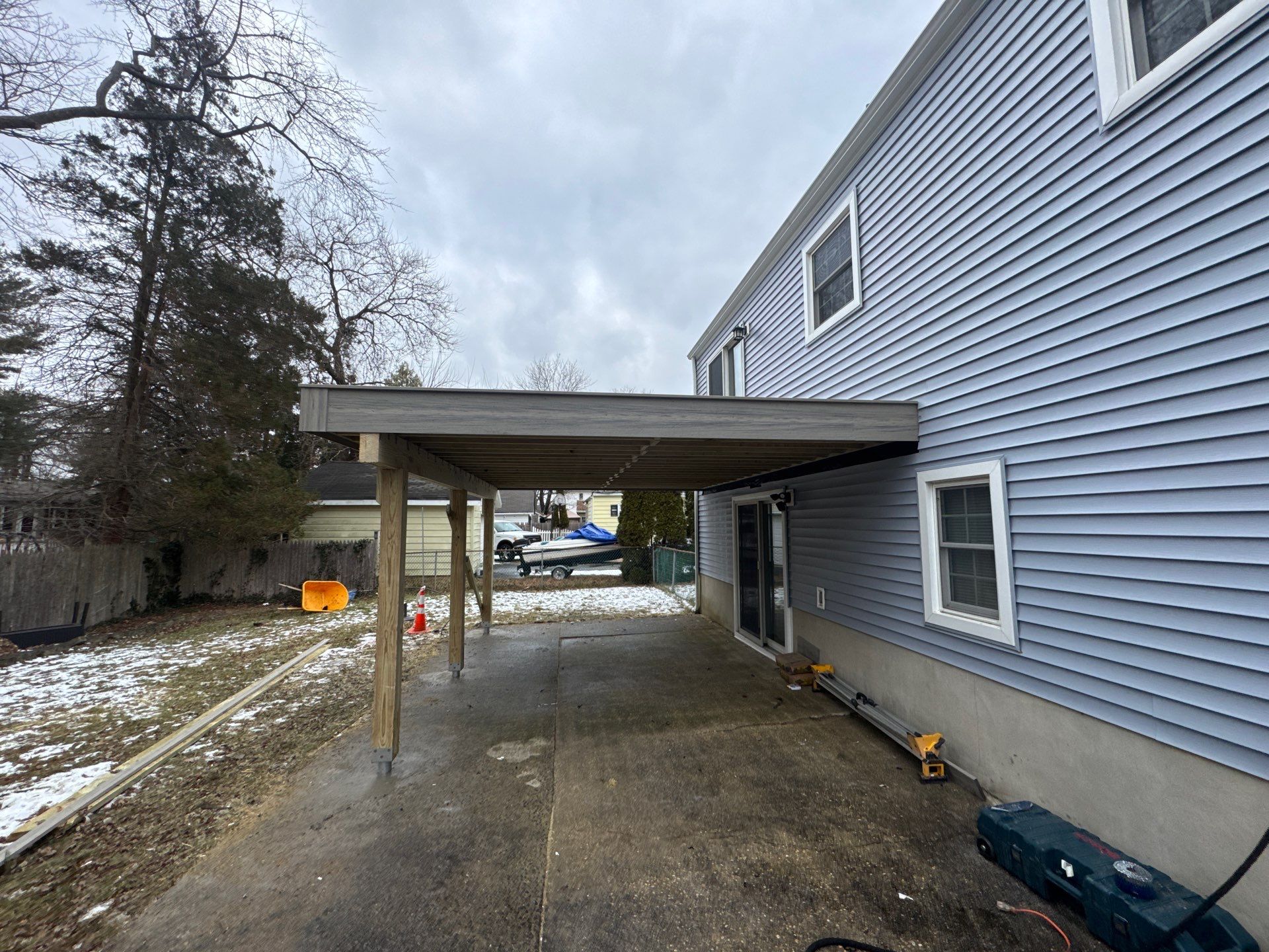 New Deck using Deckorators  decking and vinyl railings by deck guardian
