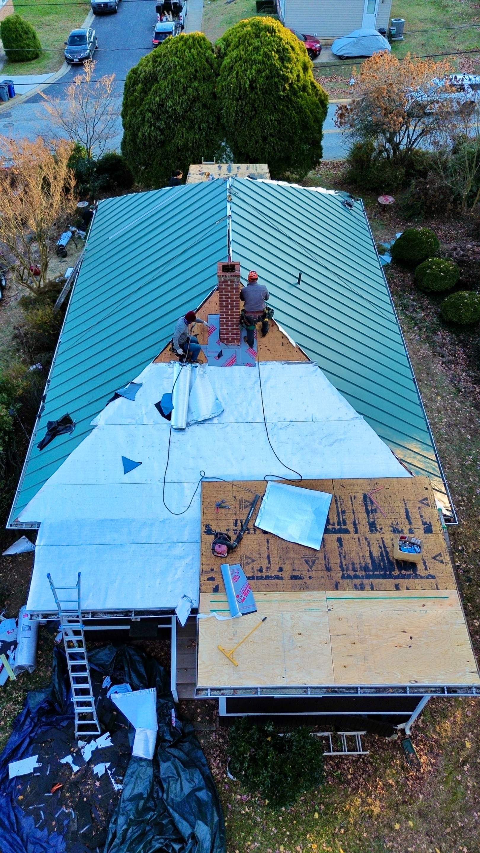 Residential Roofing Installation using Standing Seam Metal Roof | Mechanically Fastened | 24 Gauge by Matter Construction, LLC