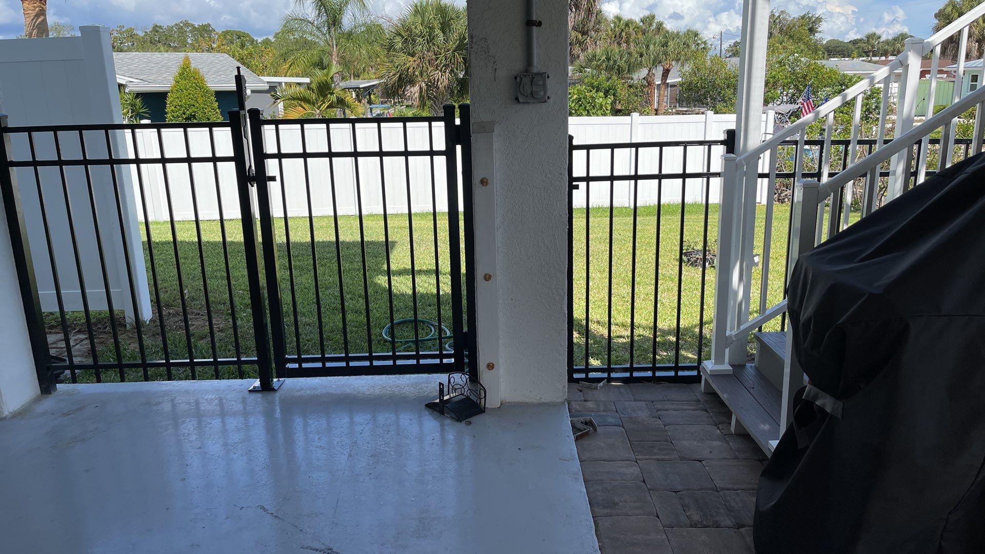 Nokomis, FL 4 ft. Tall 3-Rail Black Aluminum Fence by Asap fence and gates, LLC