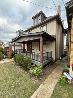 Custom Covered Front Porch Deck Build in Pittsburgh