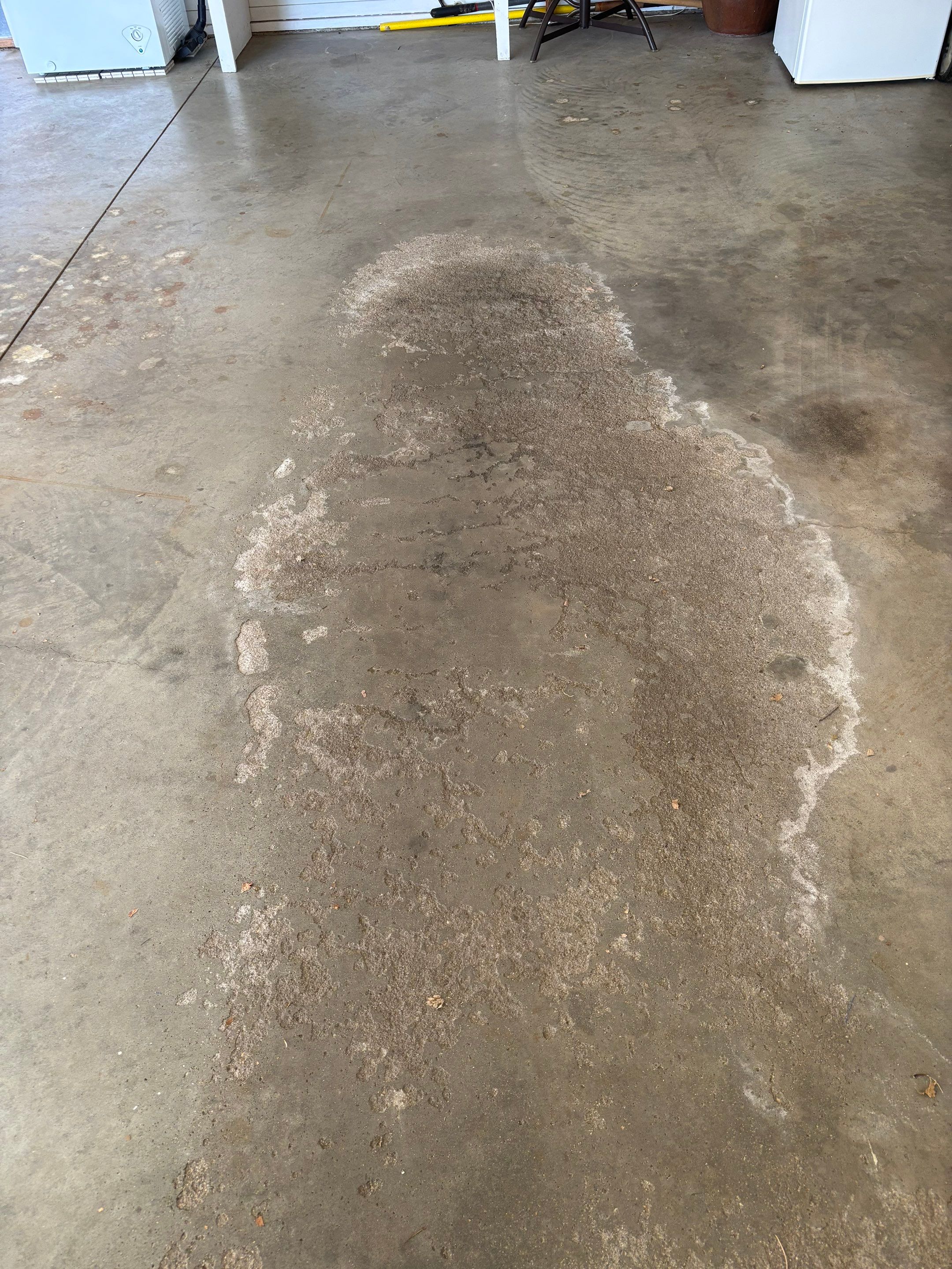 Yankton Garage Floor Restoration with Gray Speckled Epoxy Coating by Select Painting, Coatings & Garage Cabinets
