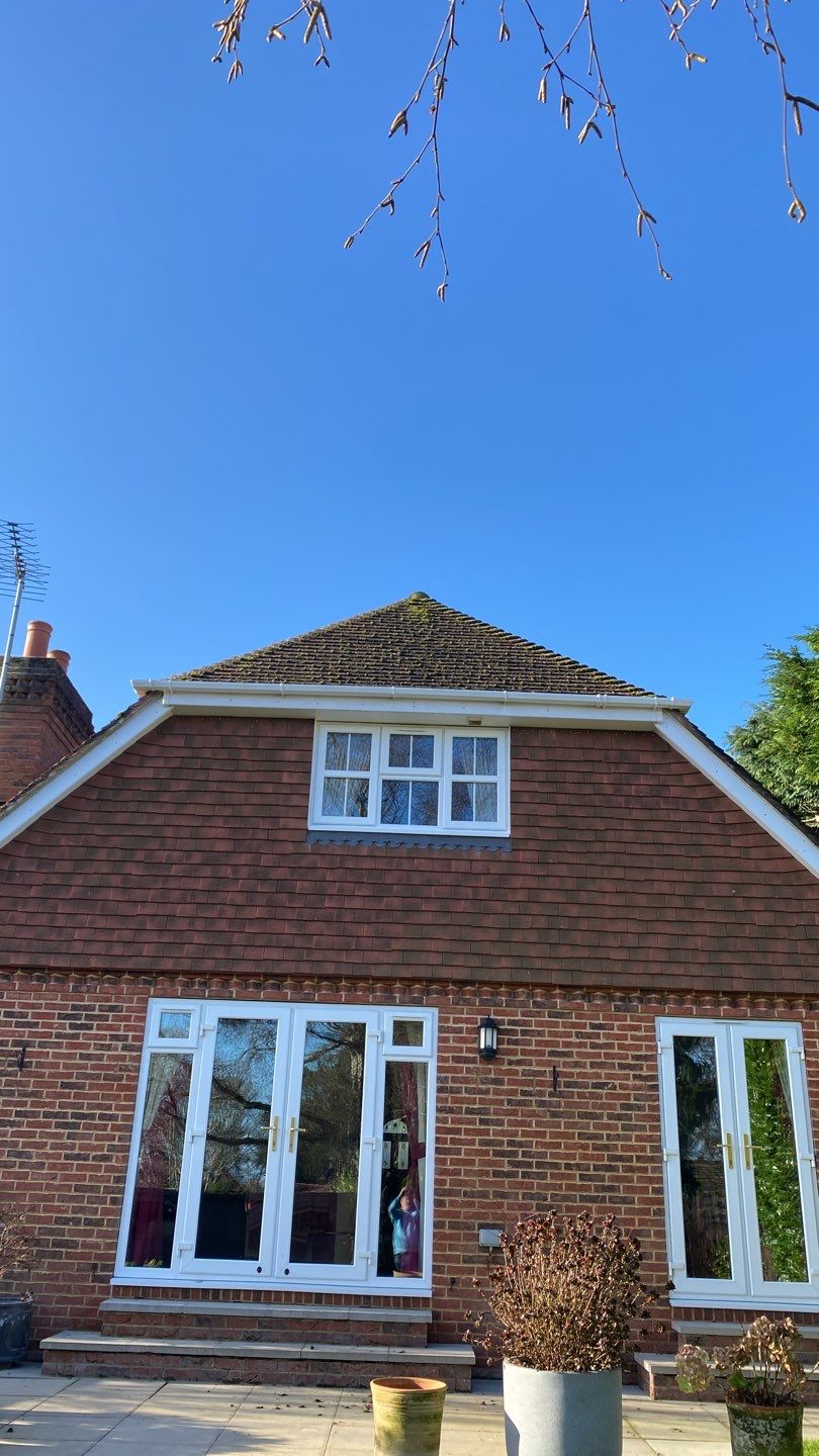 Moss removal and biocide treatment using Moss Scraper Blades by Ges Exterior Cleaning ltd