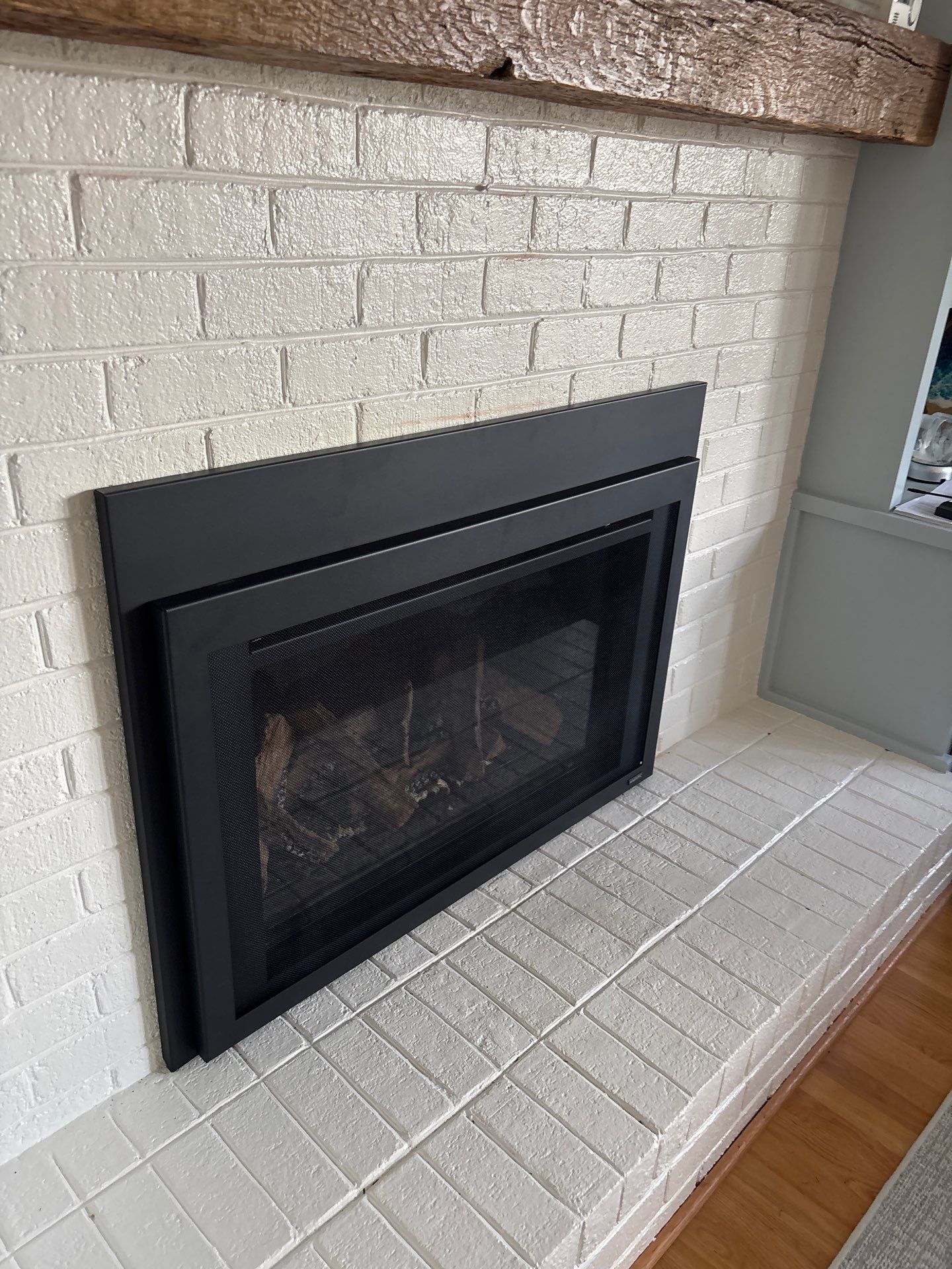 Gas Fireplace Insert Installed - Masonry Fireplace and Chimney by Premier Chimney and Roofing