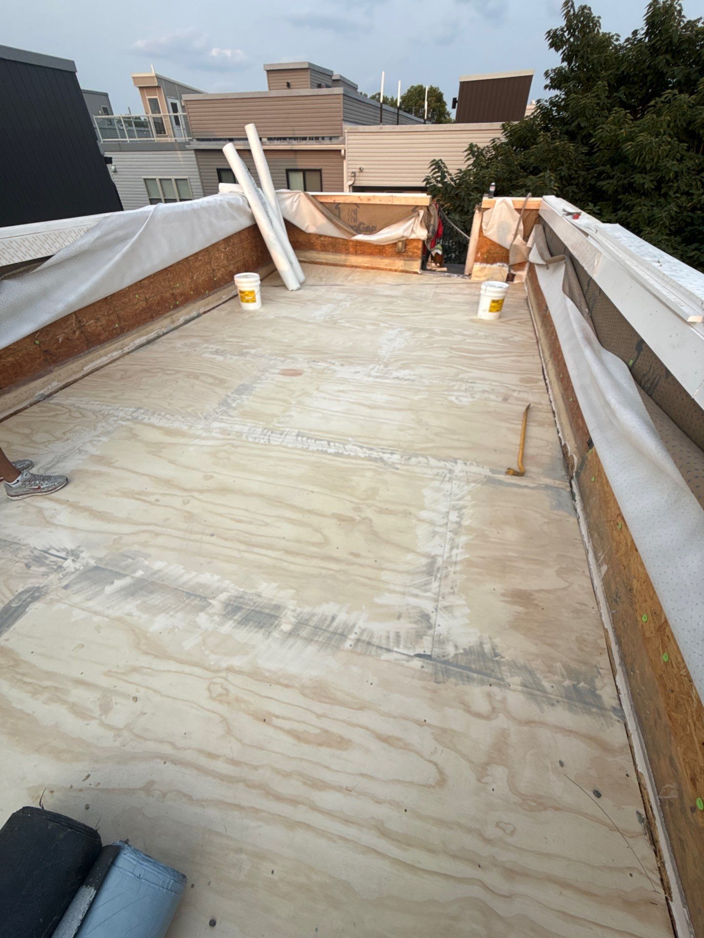 Fiberglass roof deck replacement Project by Philadelphia Quality Roofing by Philadelphia Quality Roofing