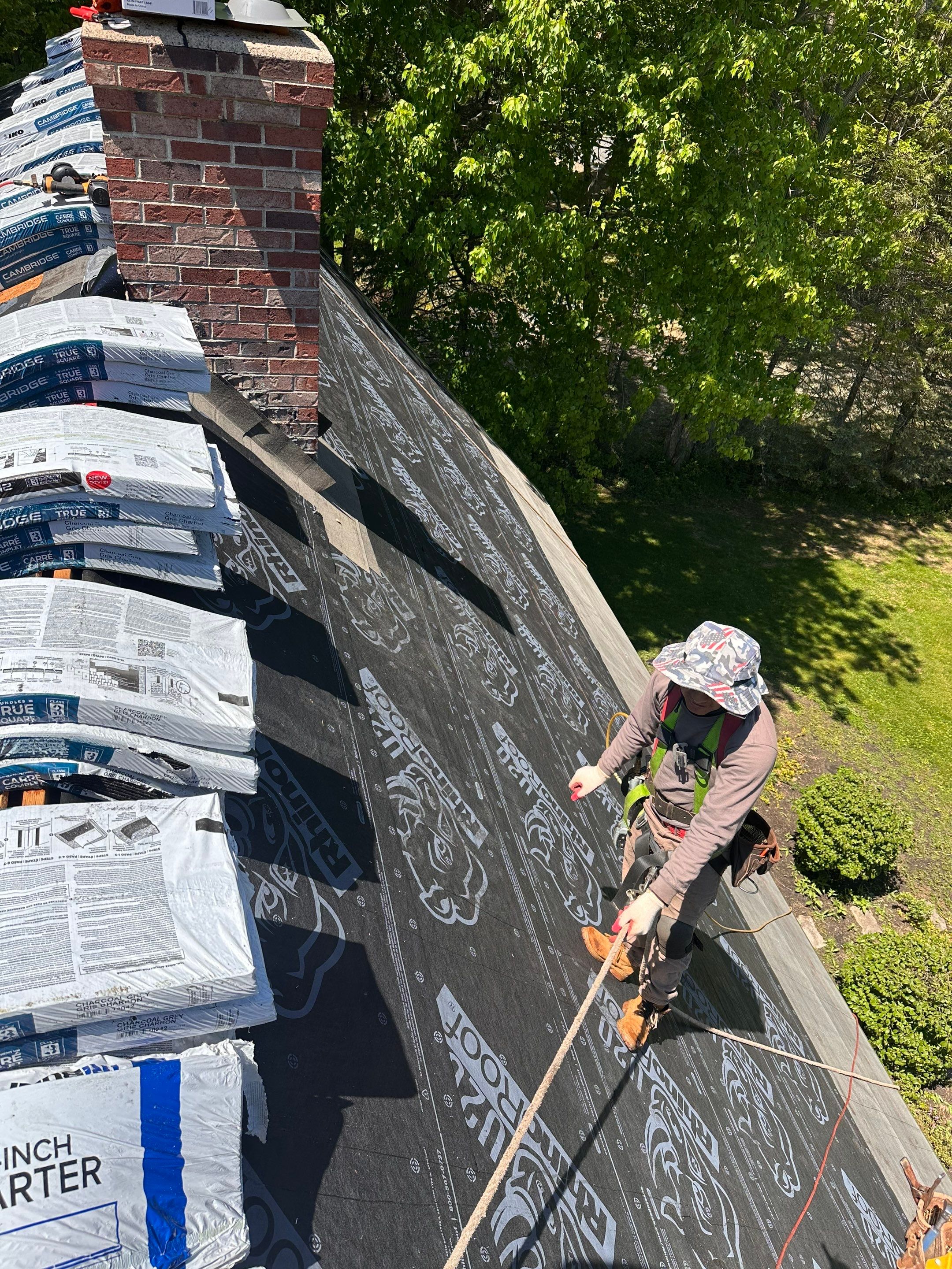 Complete Residential Roofing Installation and Chimney Reflash in Ogunquit by Tall pine roofing
