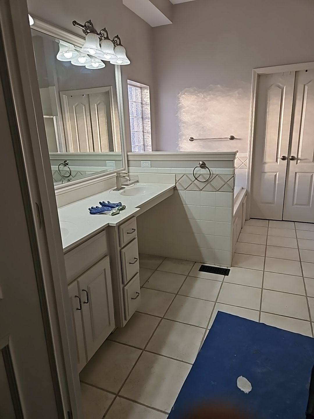Full bathroom with giant shower AND doggy shower by The Shower Company