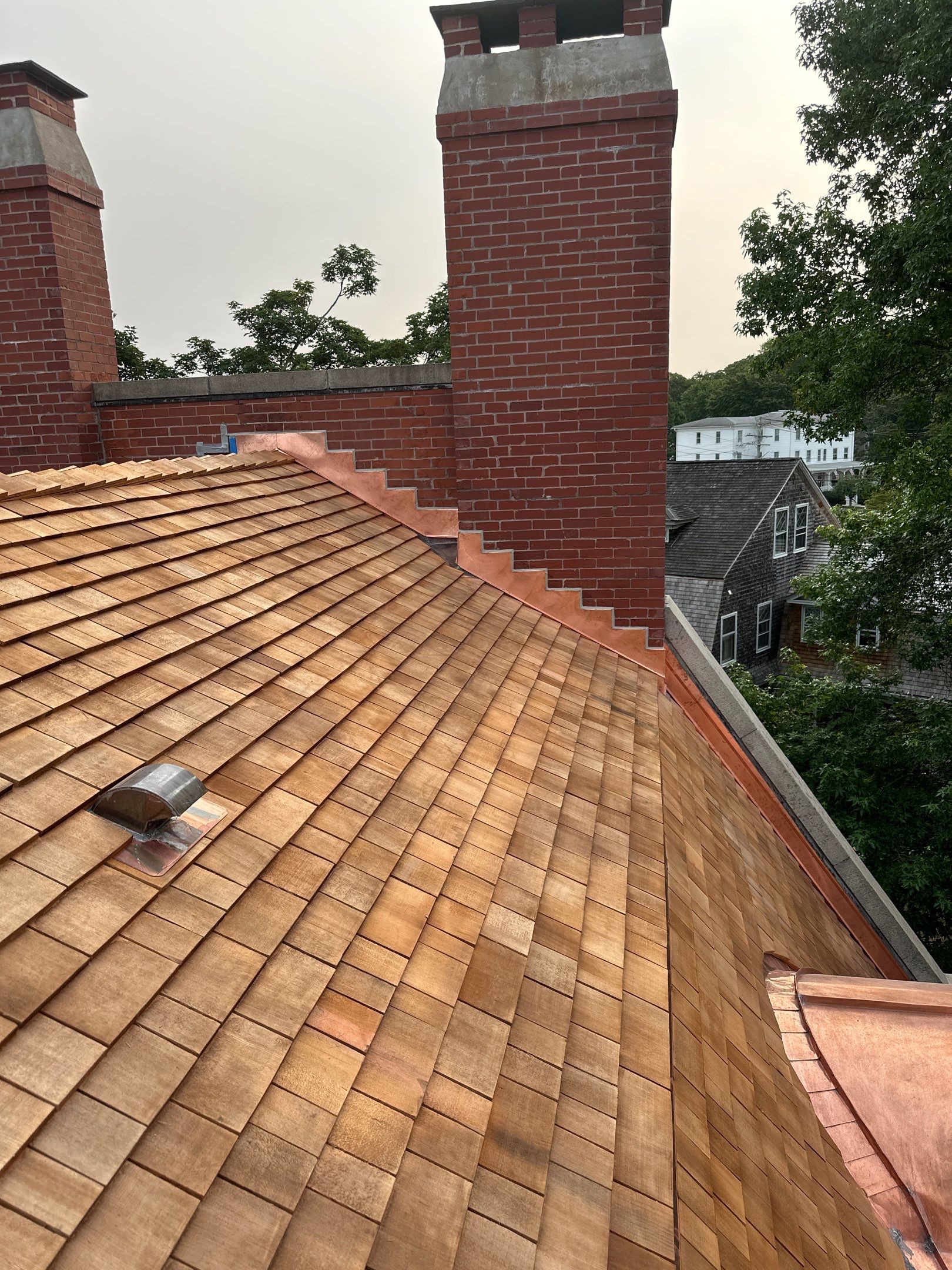 Professional Planning Group Westerly,RI Cedar Shake & Copper Roof Replacement by Rinaldi Roofing 