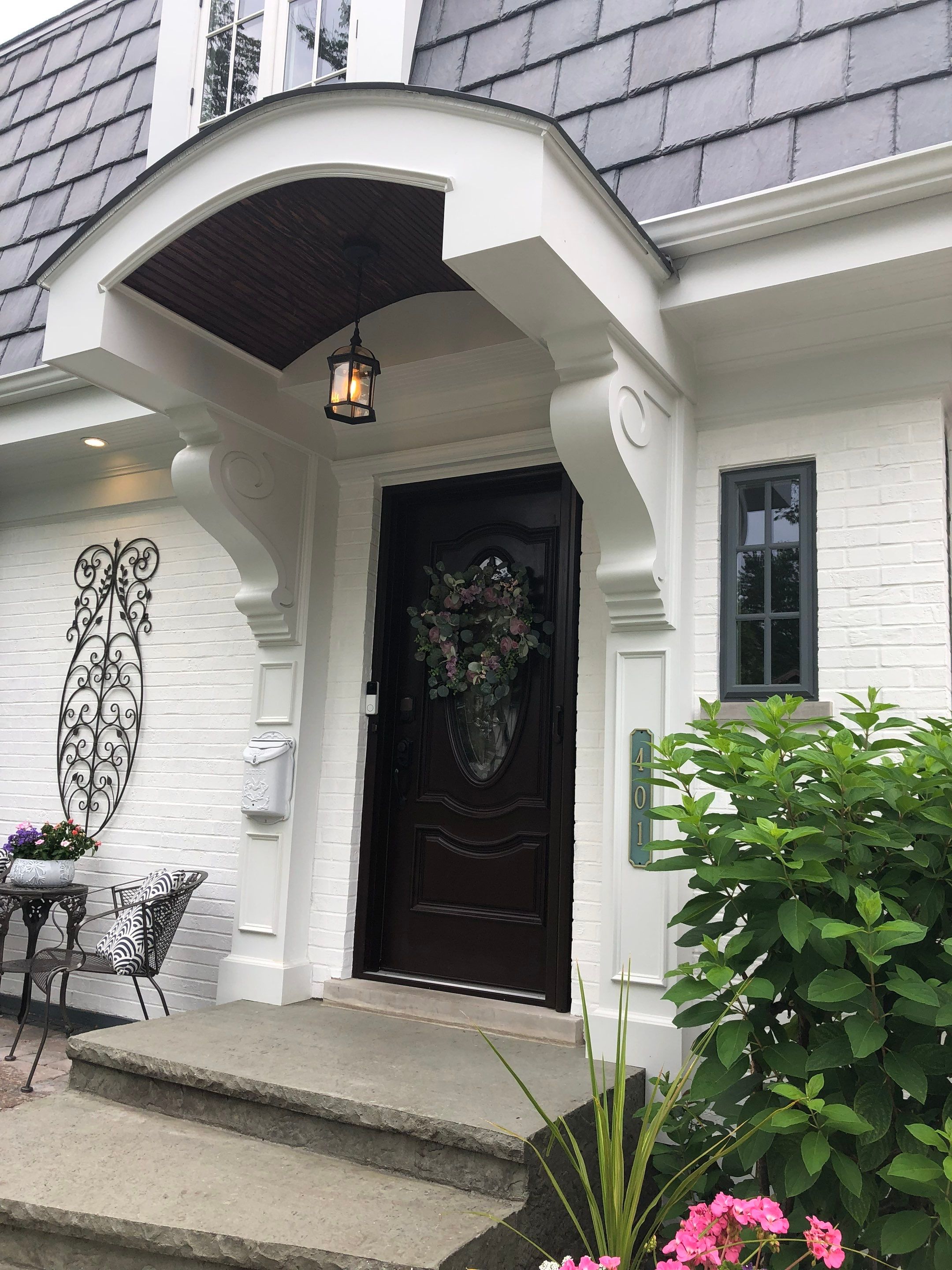 Elmhurst Home Exterior Renovation with Hardie Siding and New Portico by Great American Exteriors