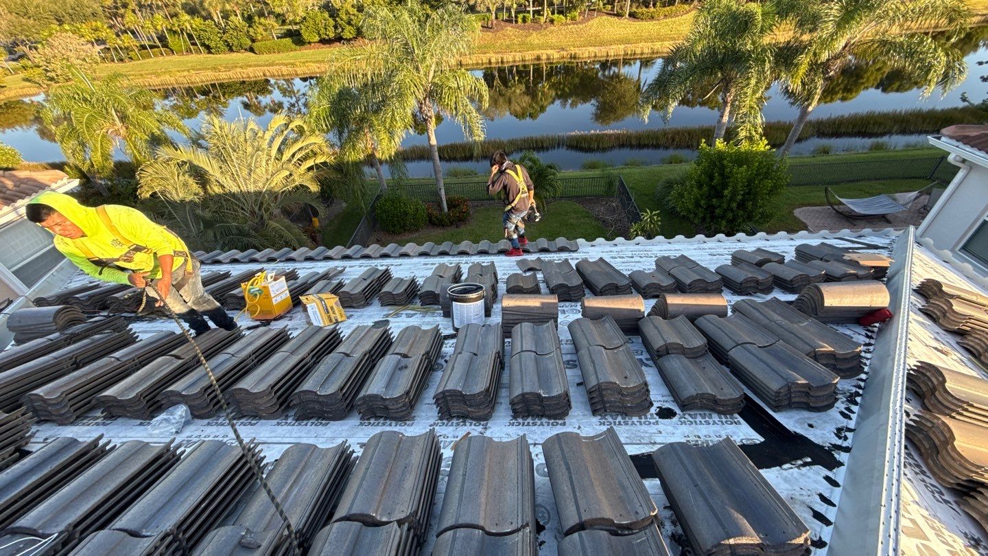 Residential Concrete Tile Install in Fort Myers, FL by International Roofing