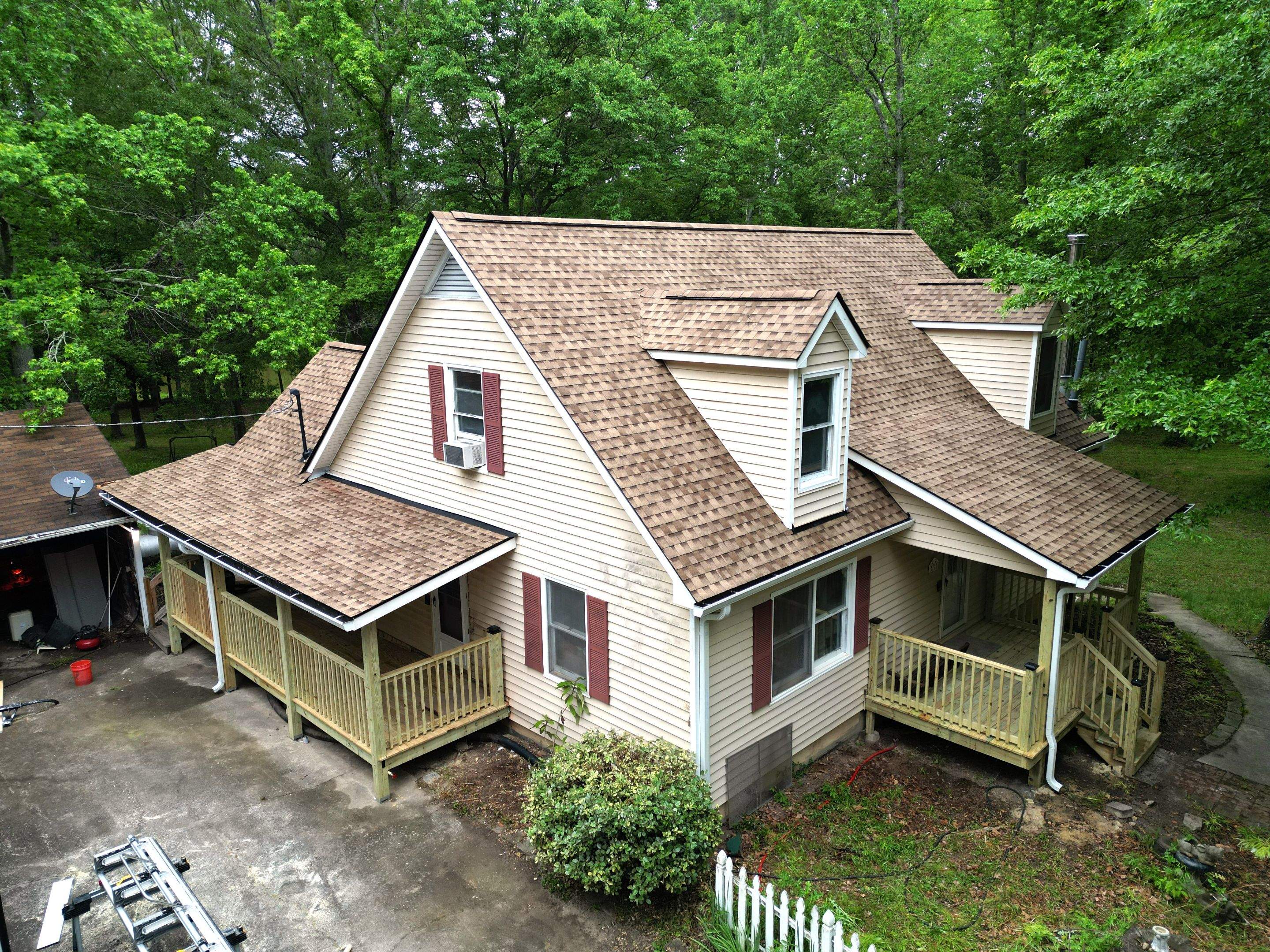Roof Replacement and cover porch  by Deerfield Roofing LLC