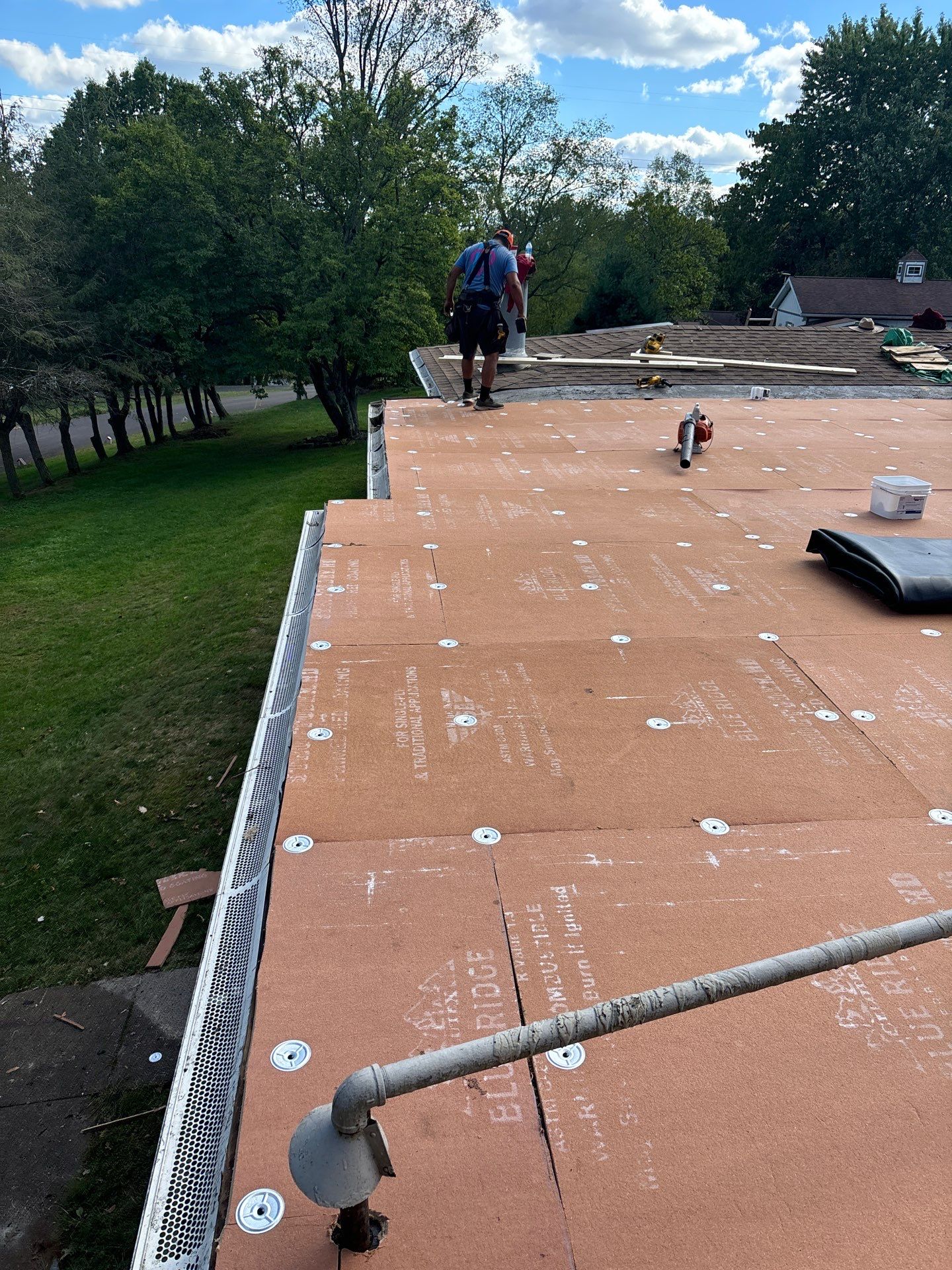 Residential Roofing Installation using EPDM  by Rainstoppers Roofing