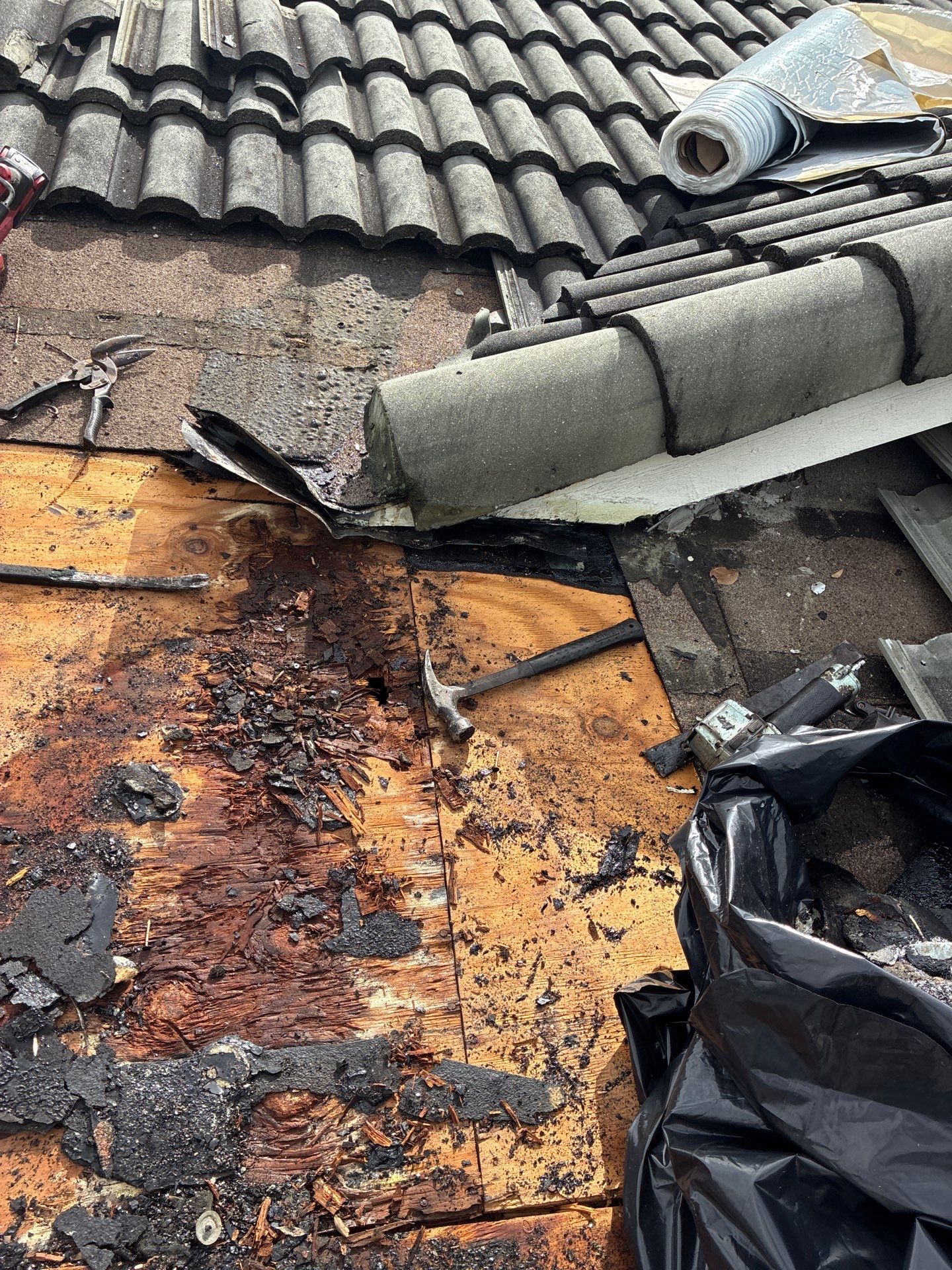 Concrete Tile Roof Leak Repair and Decking Replacement in Boca Raton by Aastro Roofing