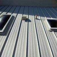 .032 Aluminum 1.5" Mechanical Seam Solar White  by Total Roofing System The Metal Roof Experts