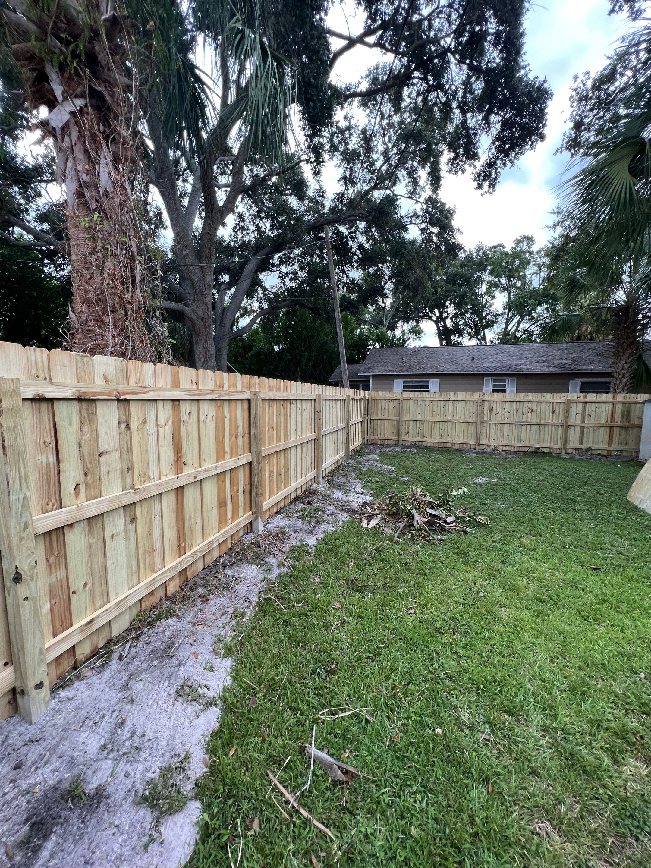 St. Petersburg 6ft. Tall Treated Board on Board by Asap fence and gates, LLC