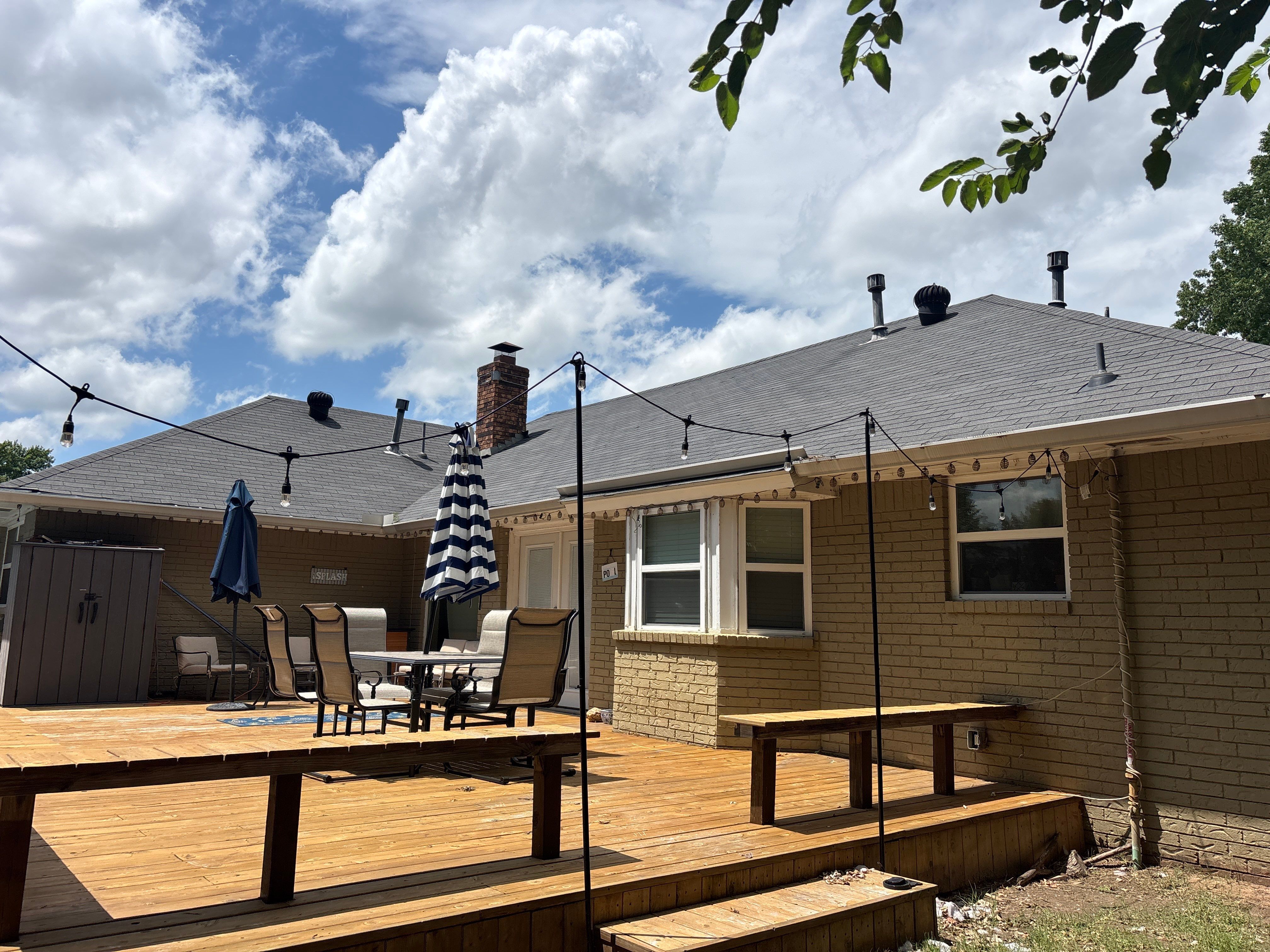 GAF Timberline HDZ Reroof - Gutters, Garage Door & Full Upgrade - Norman, OK by 5Coat Roofing & Construction