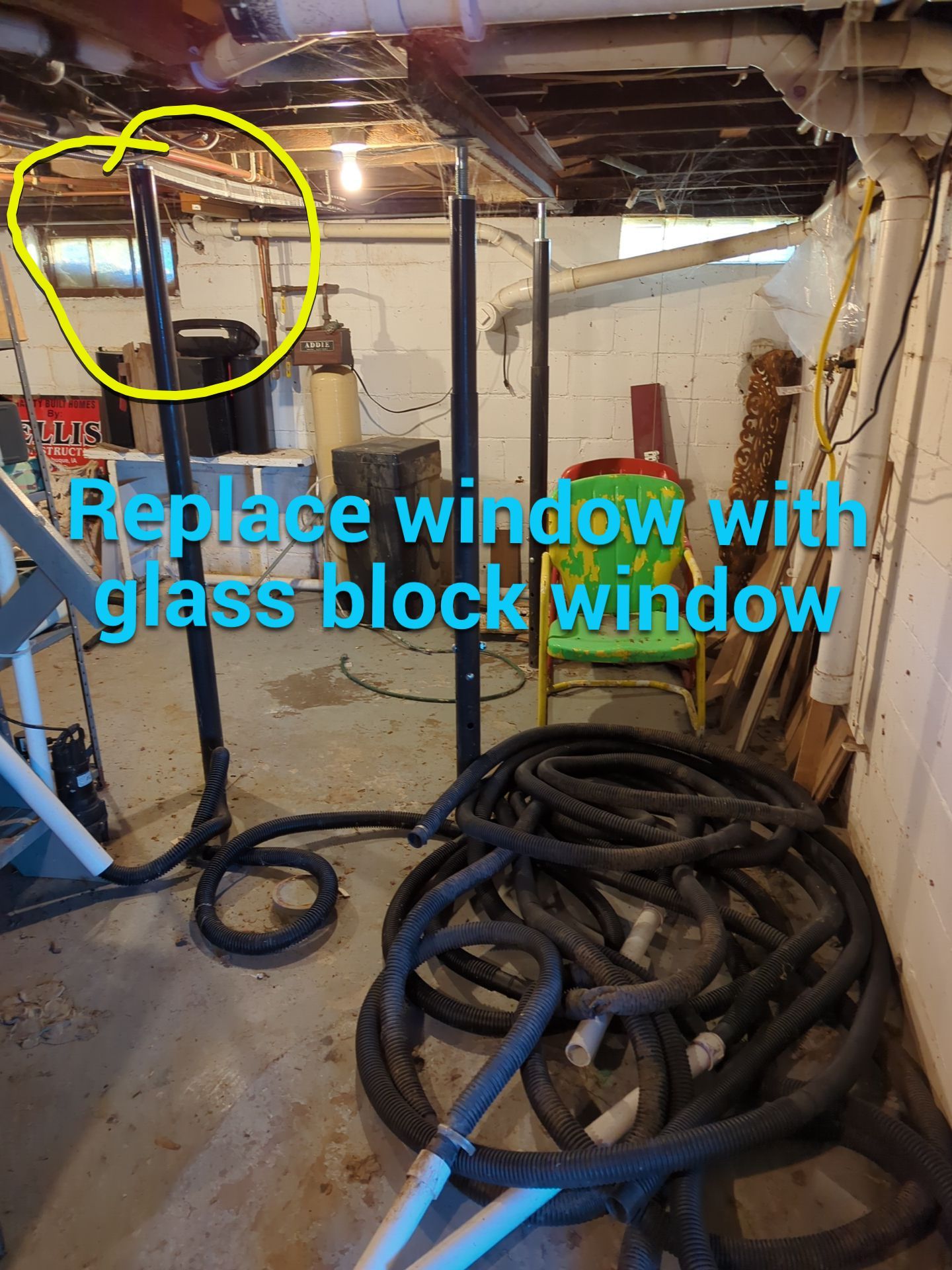 Basement Waterproofing using Drain tile system and a foundation wrap by ACE Waterproofing & Basement Solutions