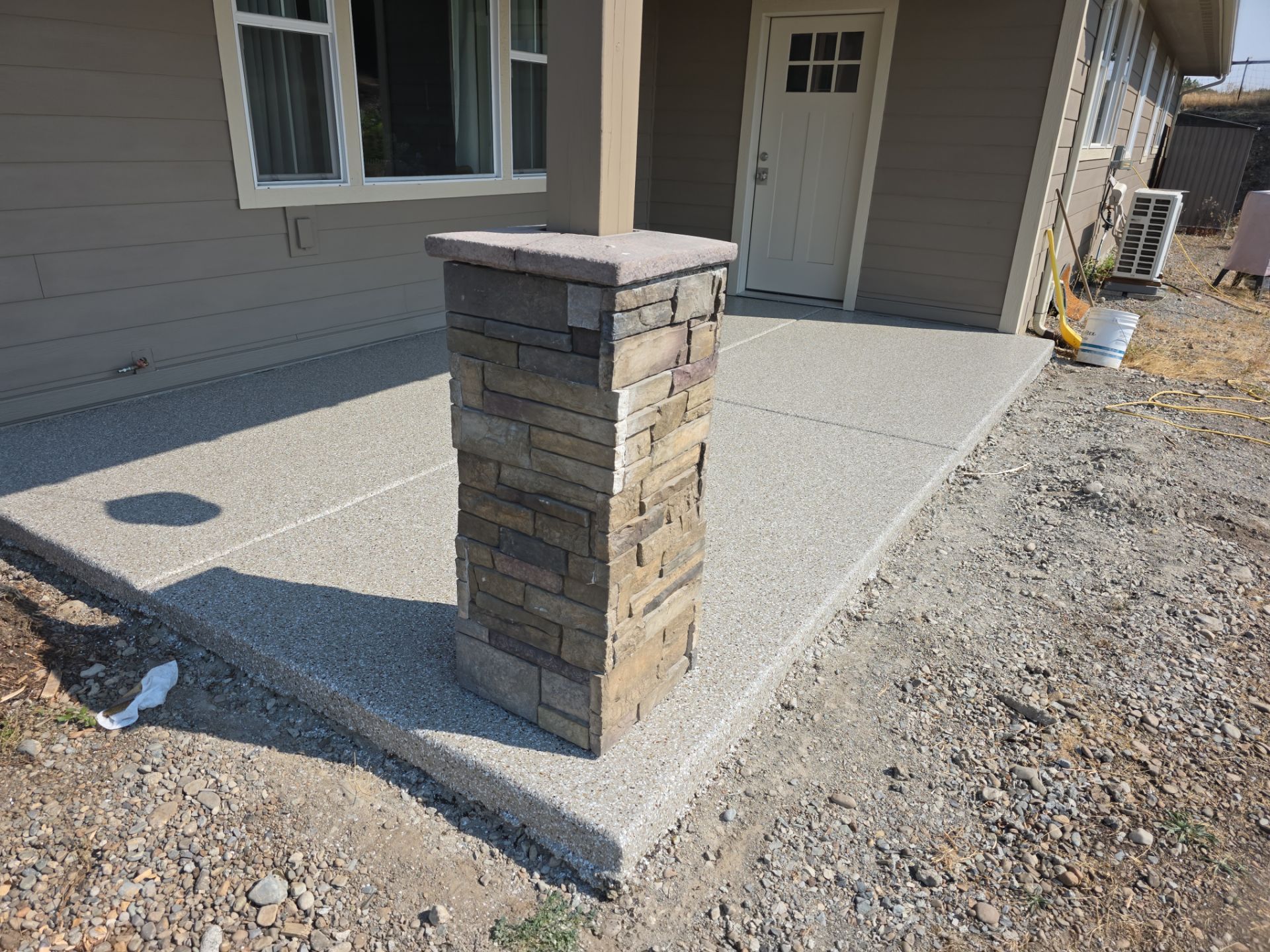Patio Transformation using Pebble Beach by Croc Coatings, LLC