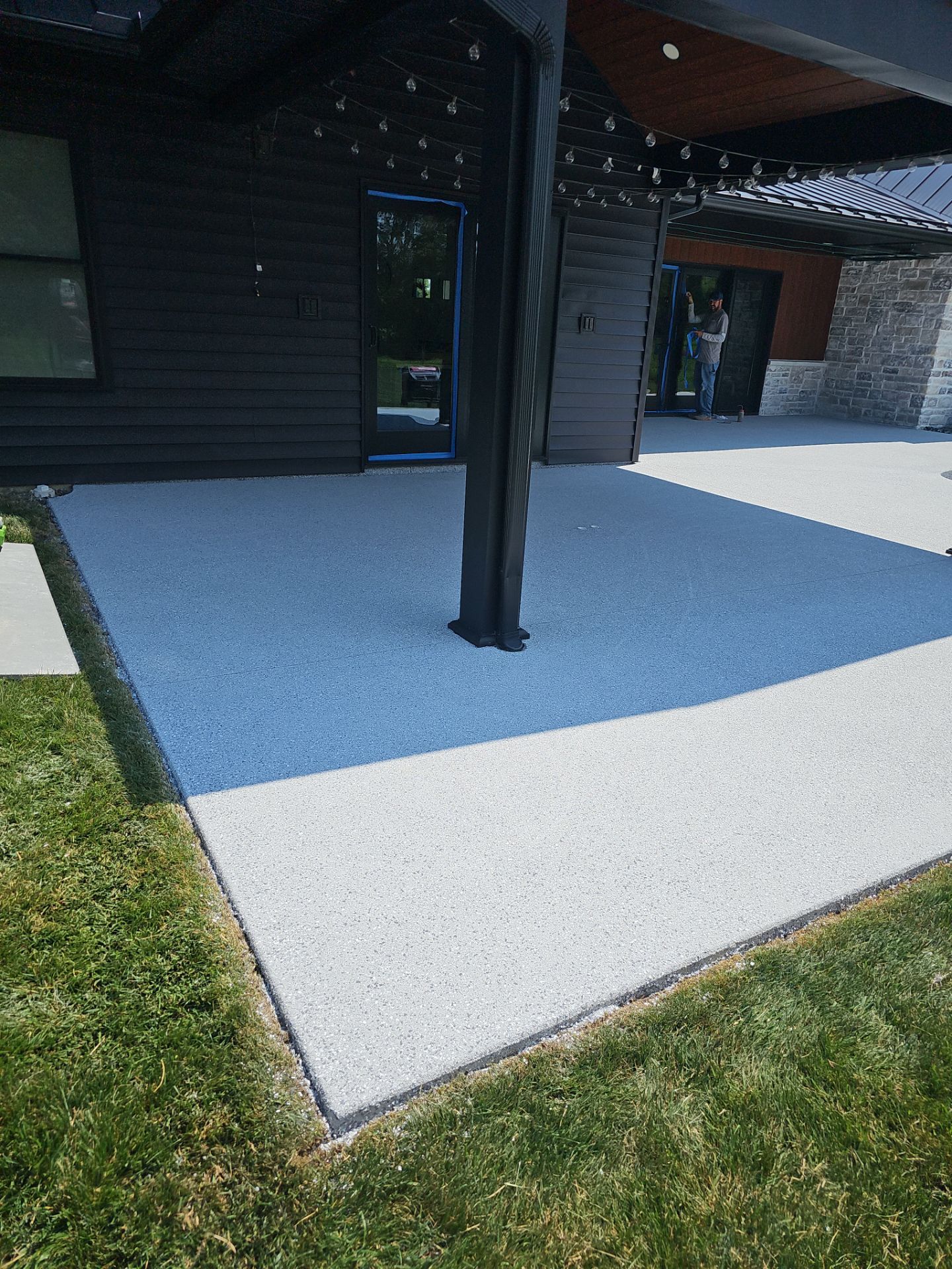 Husky Patio Coating in Shipshewana, IN! by Innovative Spaces / Innovative Concrete Coatings