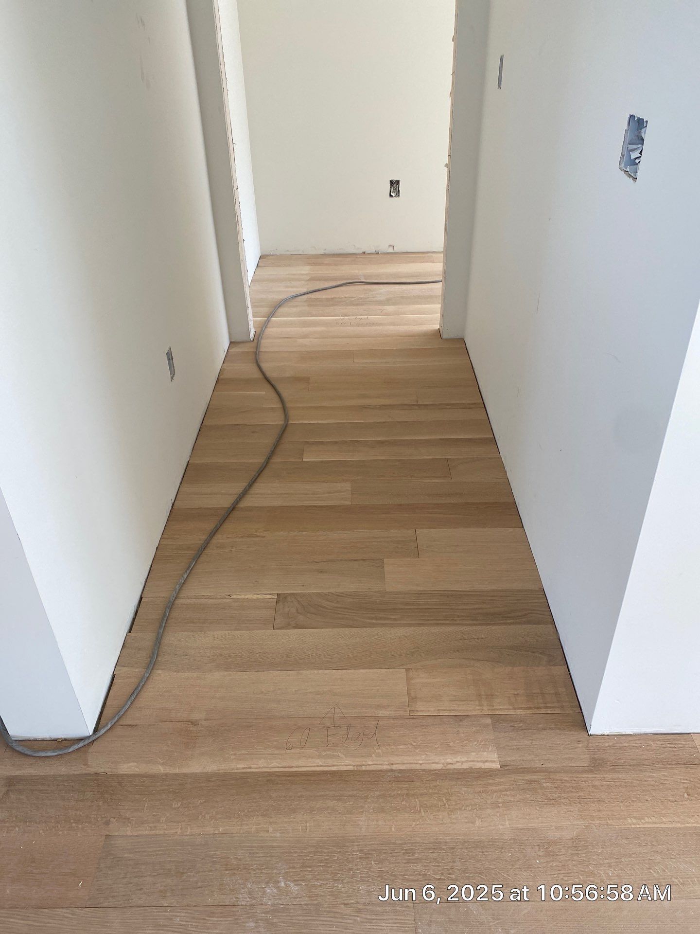 This project has it all!!!! Custom Flooring, Leveling Service, Custom Stair parts and pieces, risers, blue pad cover - all inclusive service from RTB! by RTBaldwin Hardwood Floors