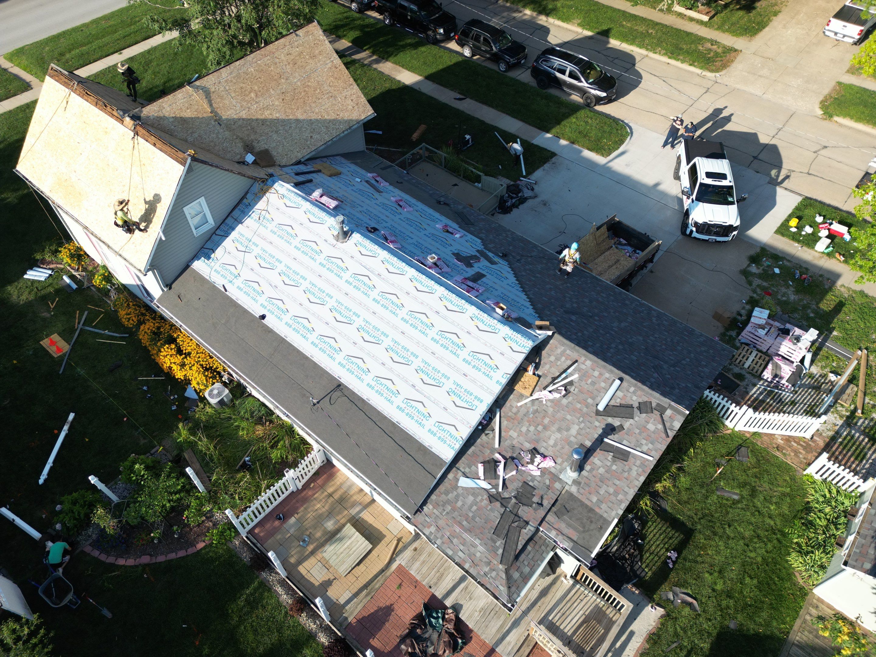 Residential Roofing Installation using Owens Corning Duration Colonial Slate by Lightning Exteriors