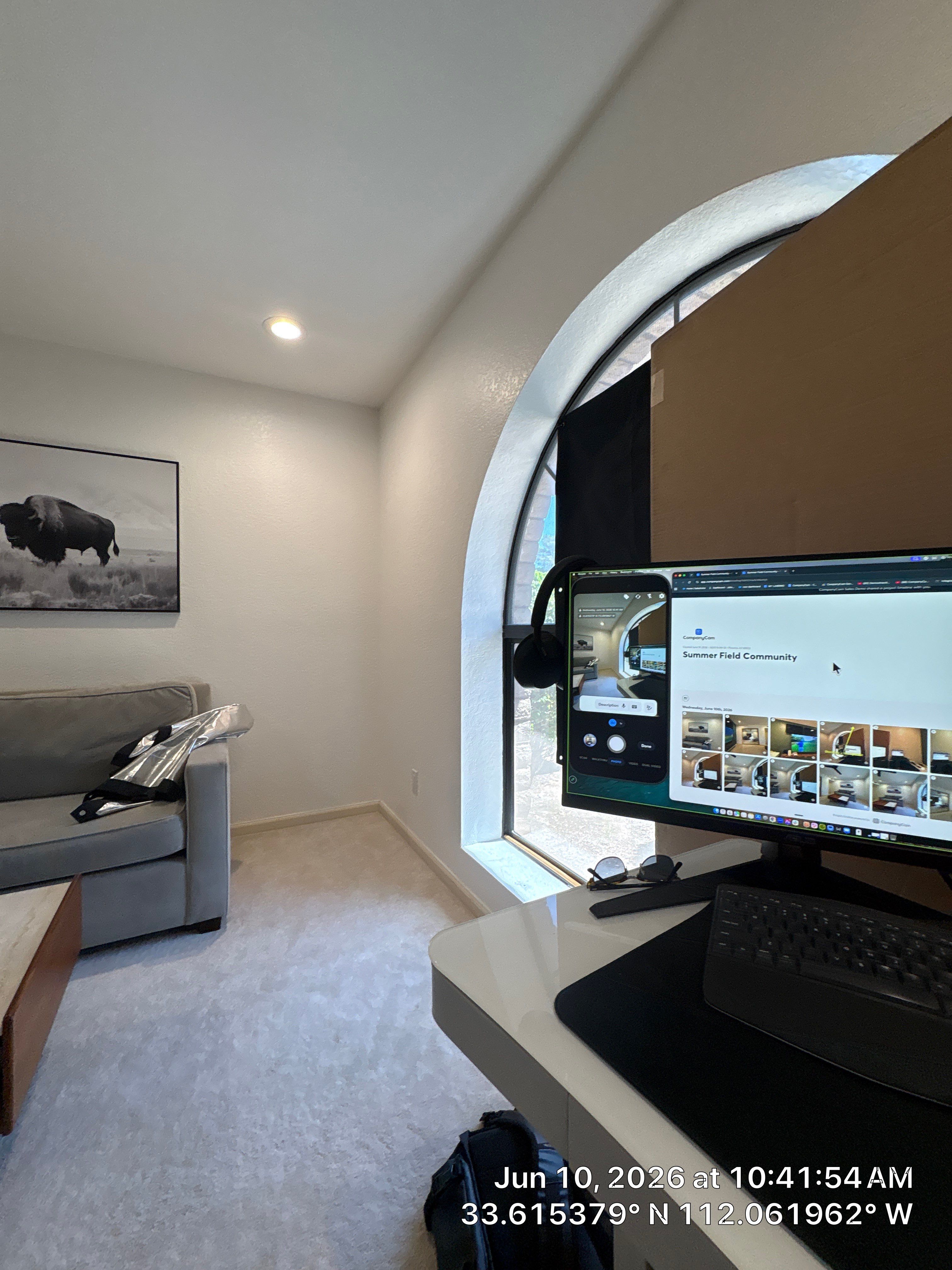 Modern Ceiling Fan and Recessed Lighting Installation in Phoenix by CompanyCam Sales Demo