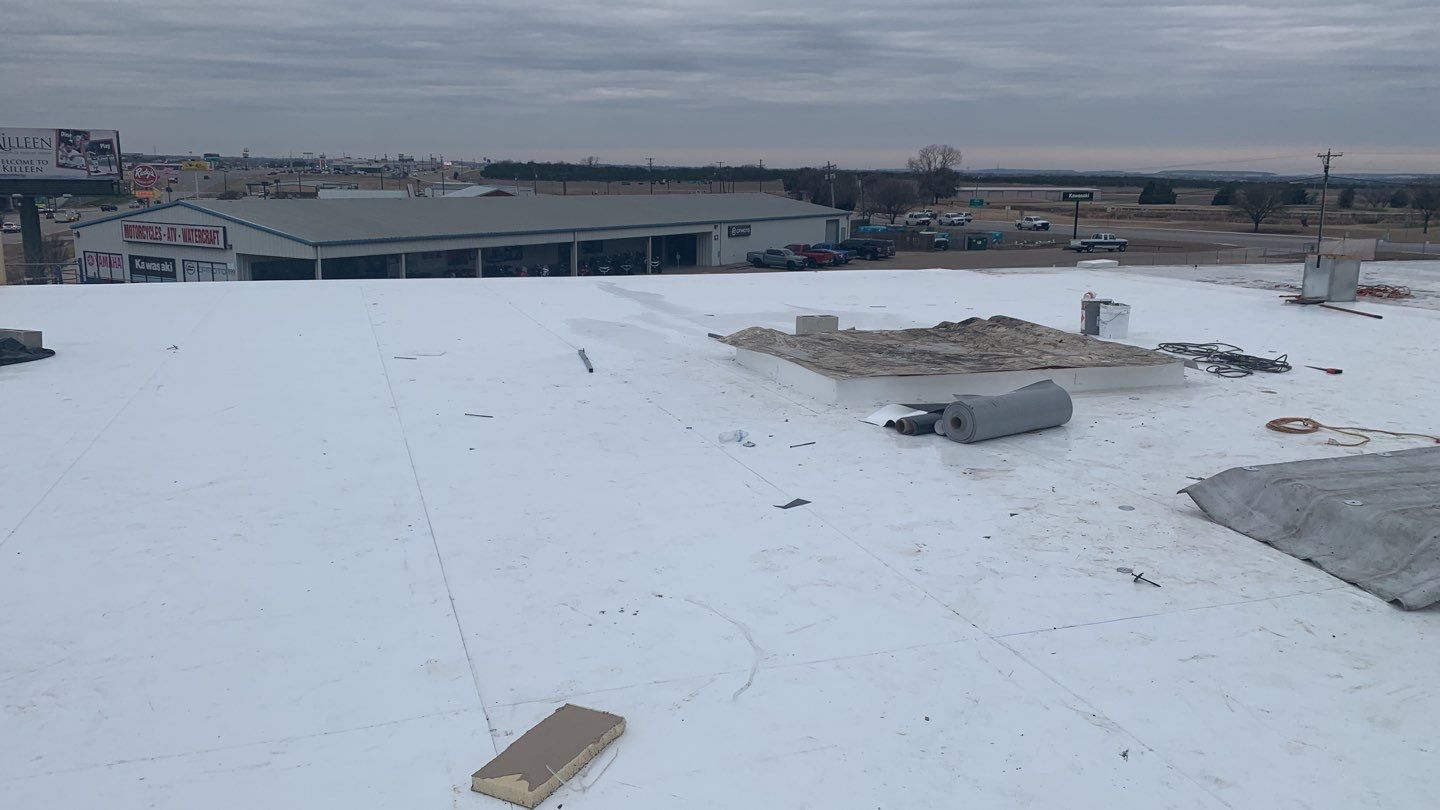 Bio-Life Commercial Roof Replacement using IB Systems PVC by Roof Experts