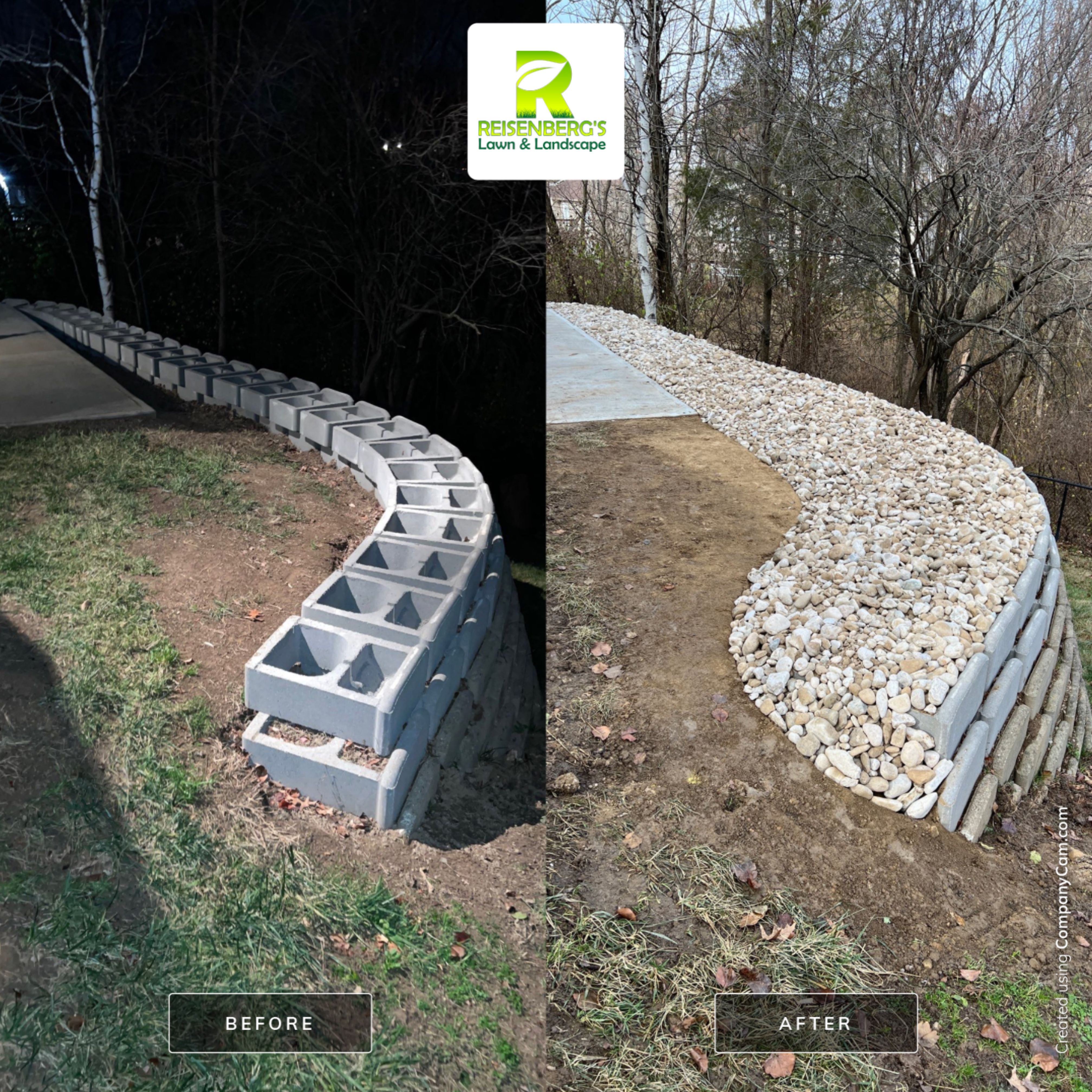 Above Wall Decorative Rock Bed by Reisenberg’s Lawn & Landscape, LLC