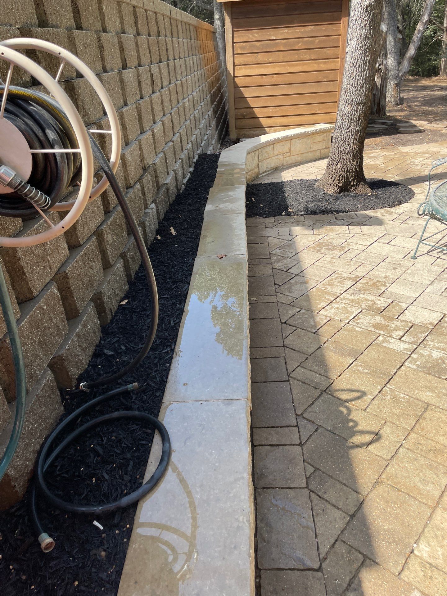 In Progress Retaining Wall Project by Peterson’s