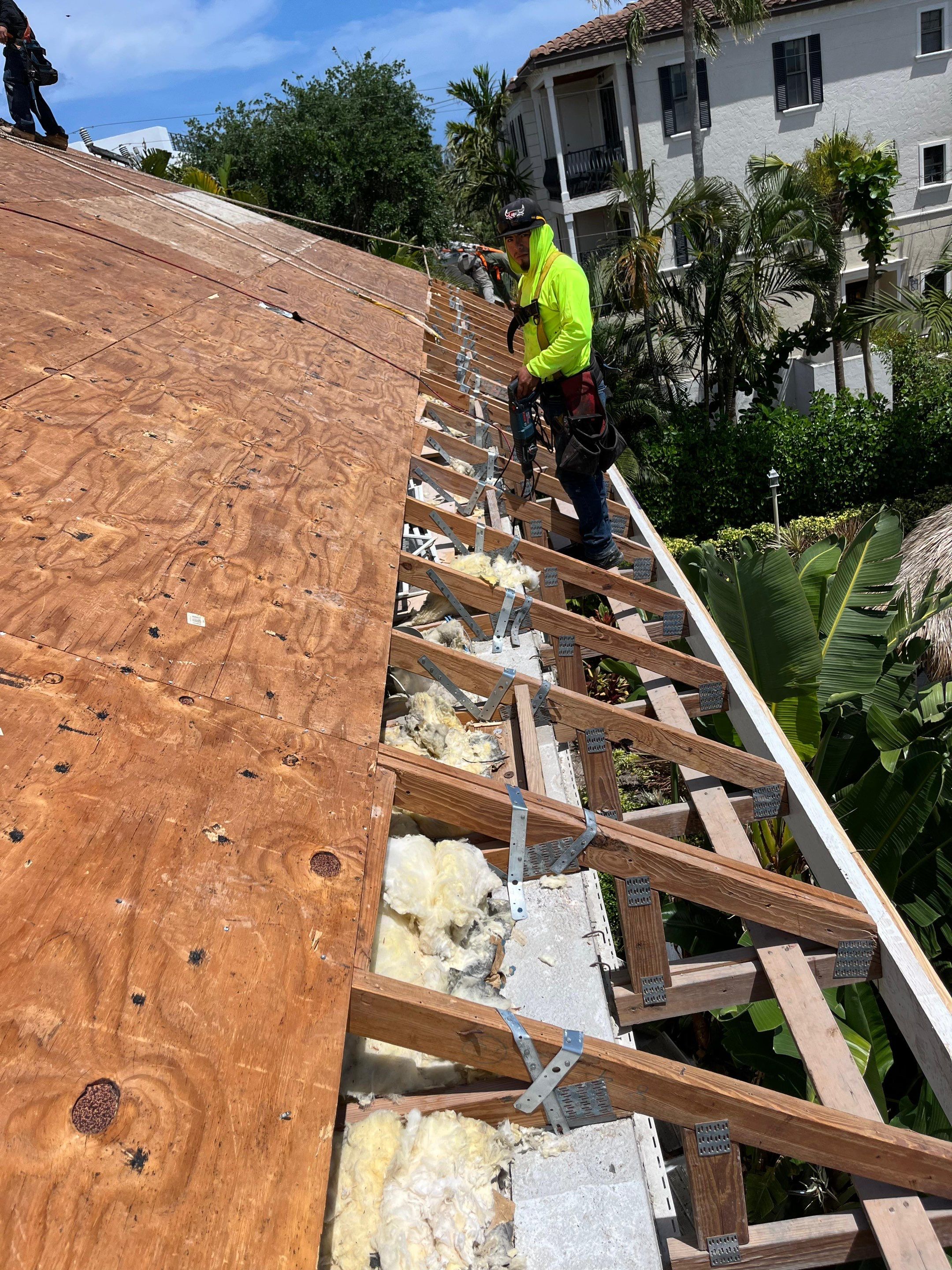 Delray Beach Tile Roof Replacement with Hurricane Strap Reinforcement by Aastro Roofing