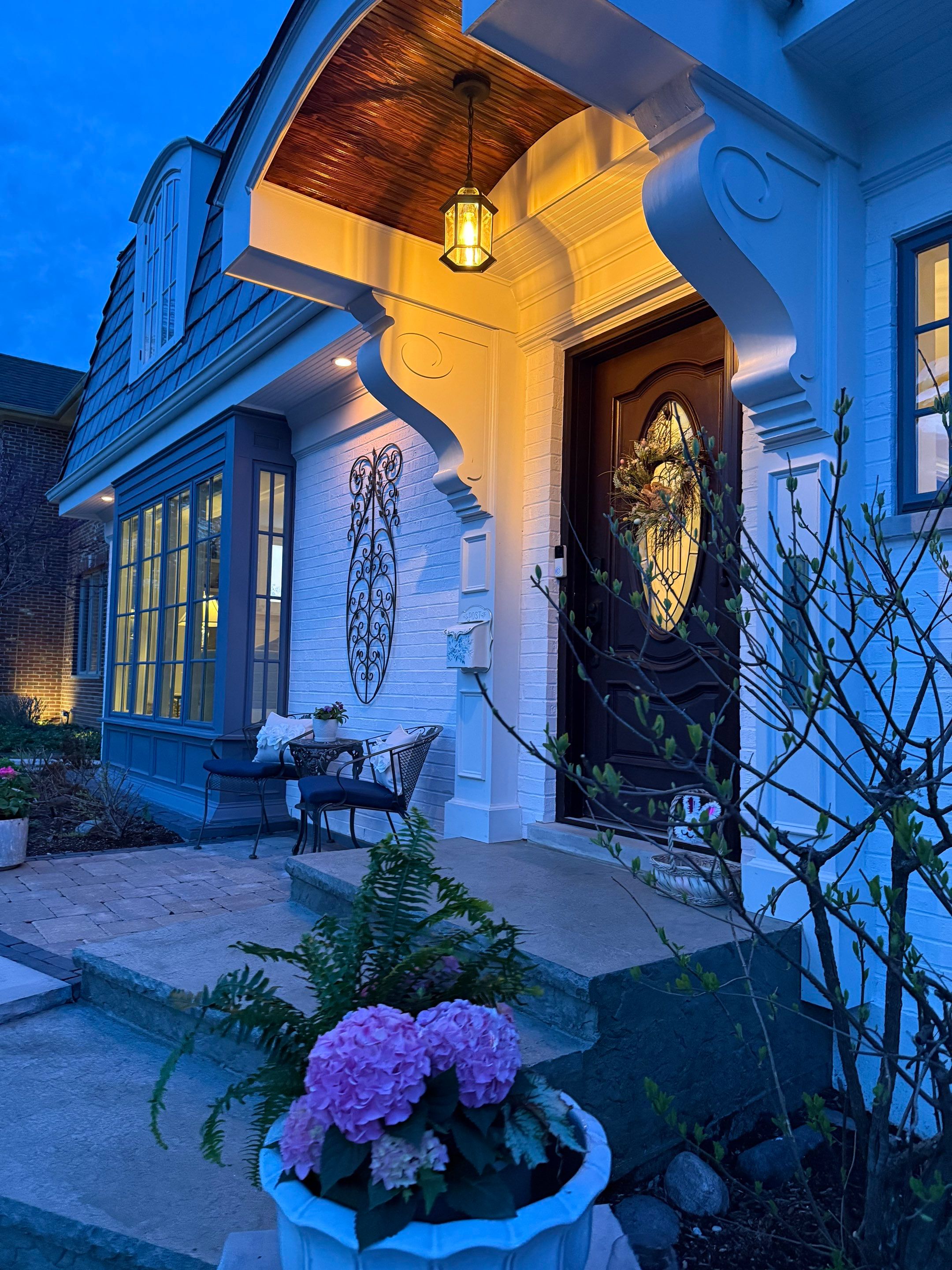 Elmhurst Home Exterior Renovation with Hardie Siding and New Portico by Great American Exteriors