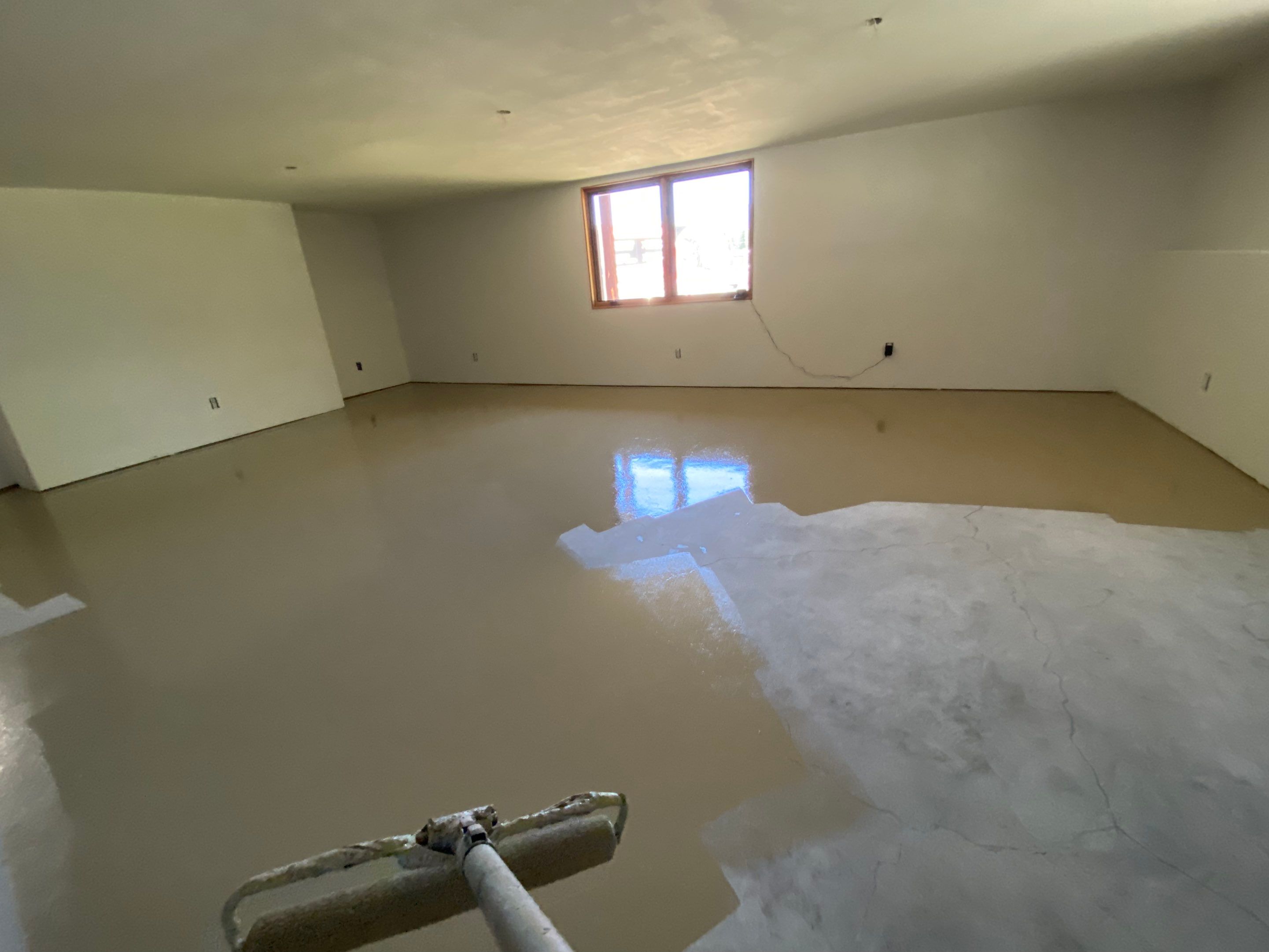 Basement Transformation using Pebble Beach by Croc Coatings, LLC