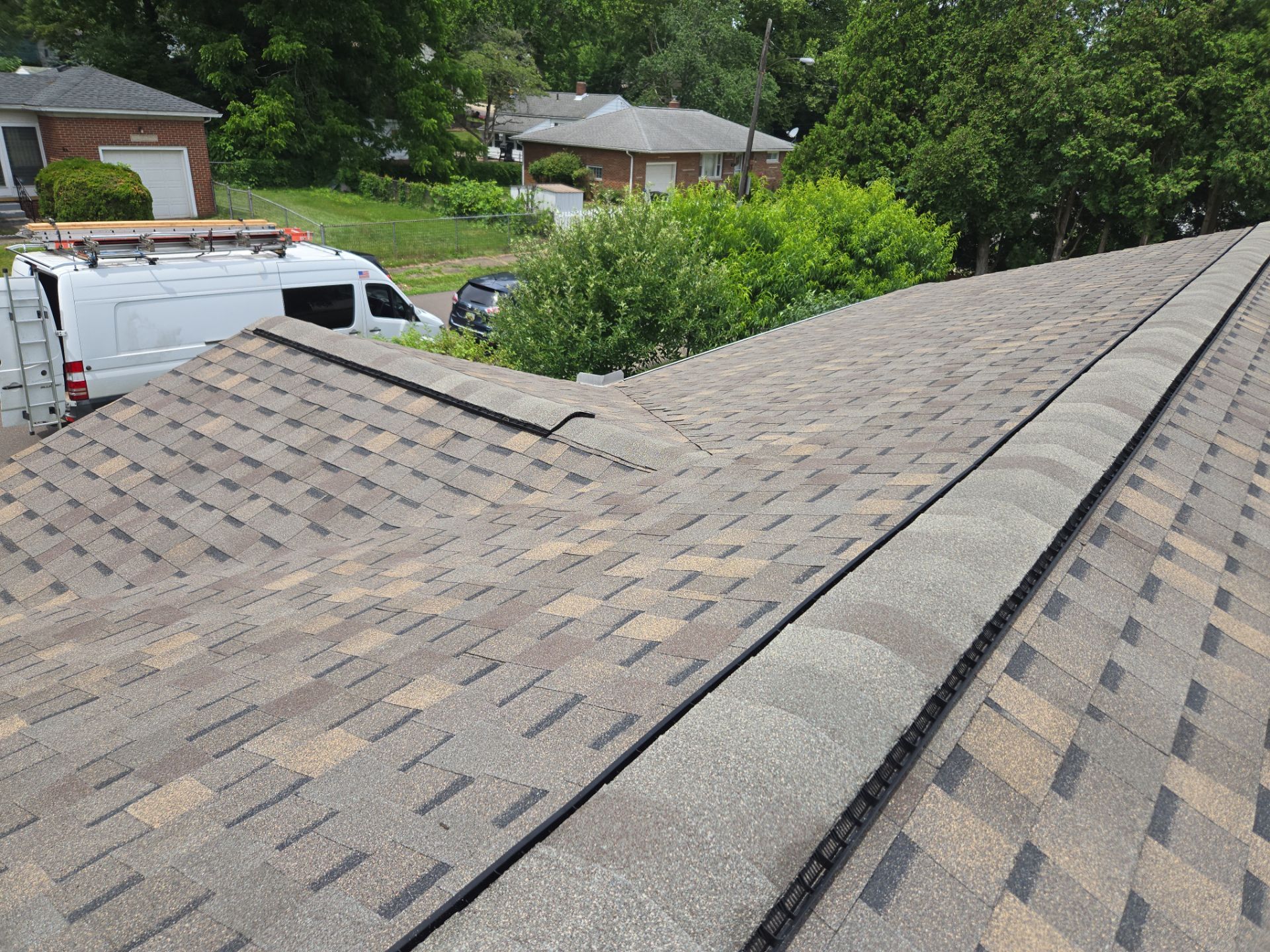 Diana A: Atlas Pinnacle, Color, Weathered Shadow, Drip Edge, Color, Musket Brown by Eagle Eye Roofing