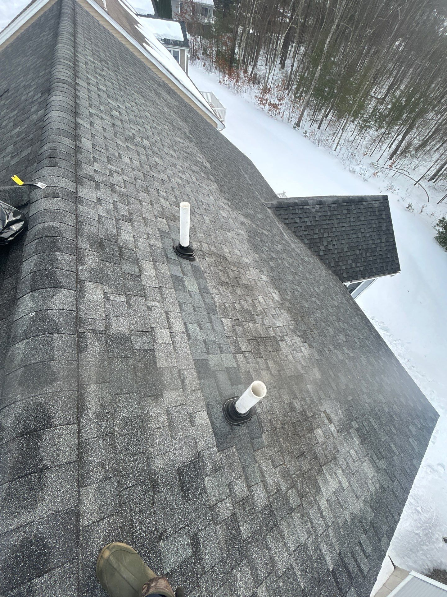 Ice Dam Removal, Snow Removal & Pipe Boot Replacement in Tyngsborough, MA by Mighty Dog Roofing of Greater Middlesex County