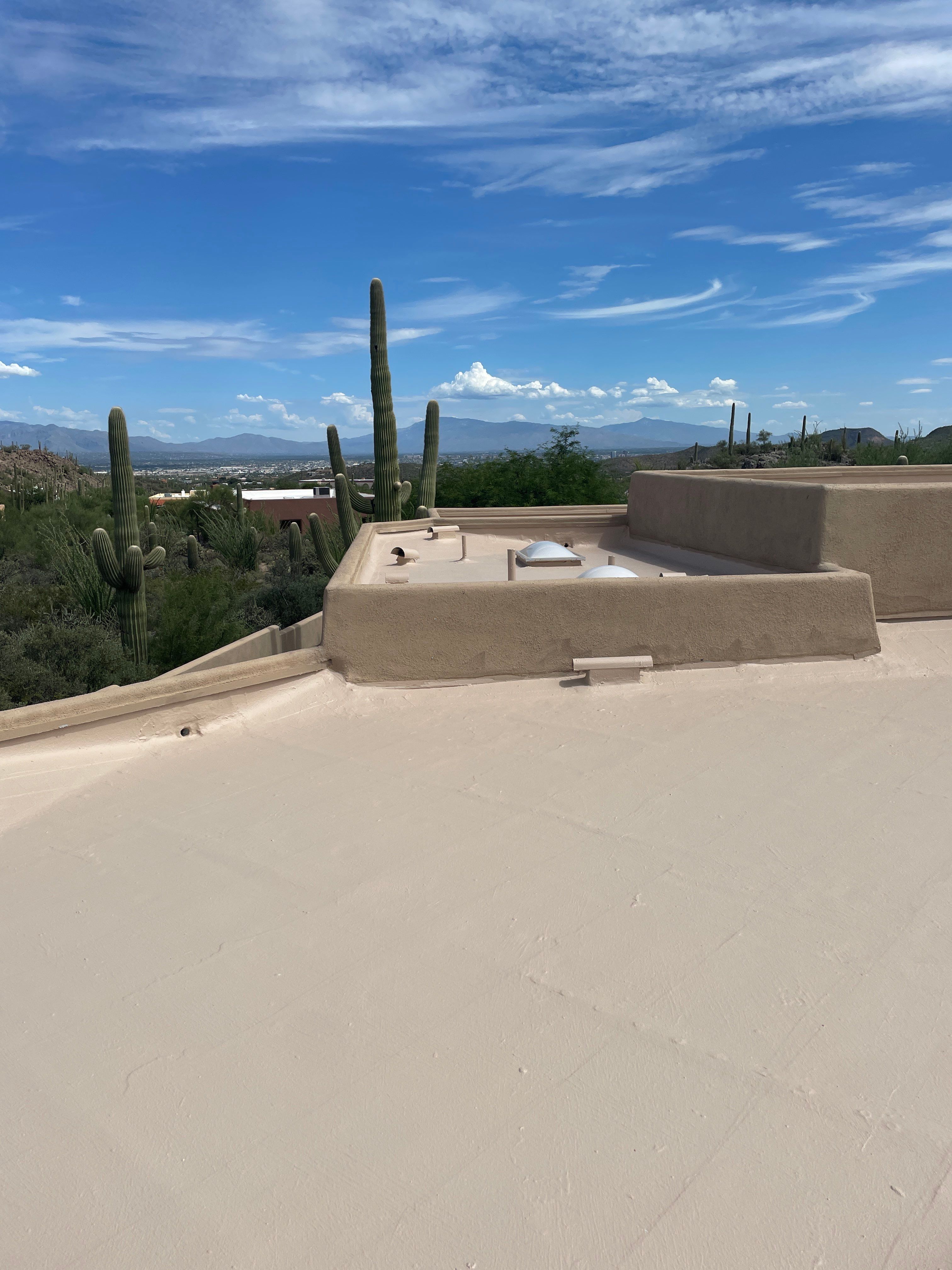 Residential Flat Roof Elastomeric Coating and Restoration in Tucson by West Coast Roofing AZ