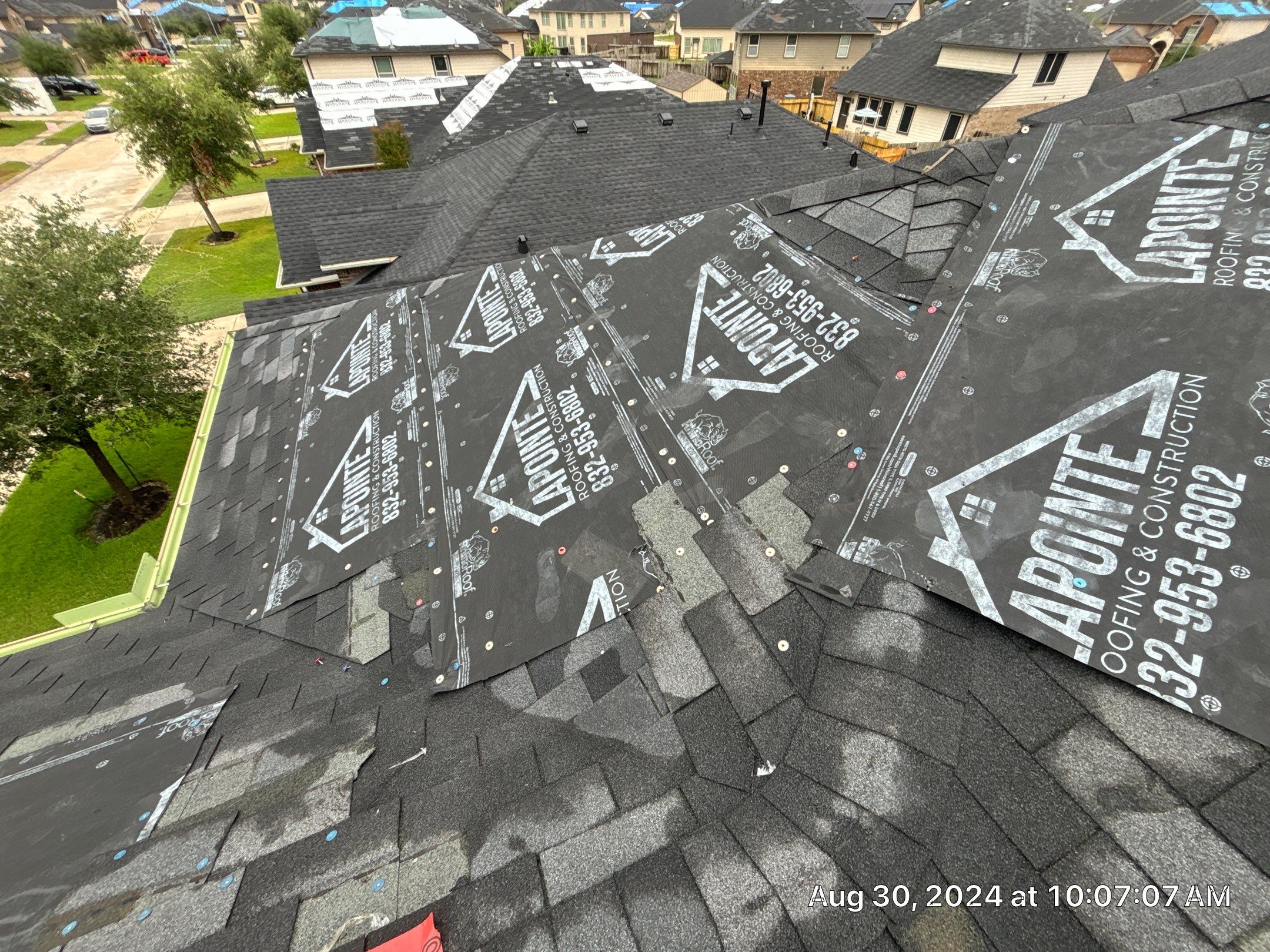Houston Reroof Project Post Hurricane Beryl by Berry Good Roofing