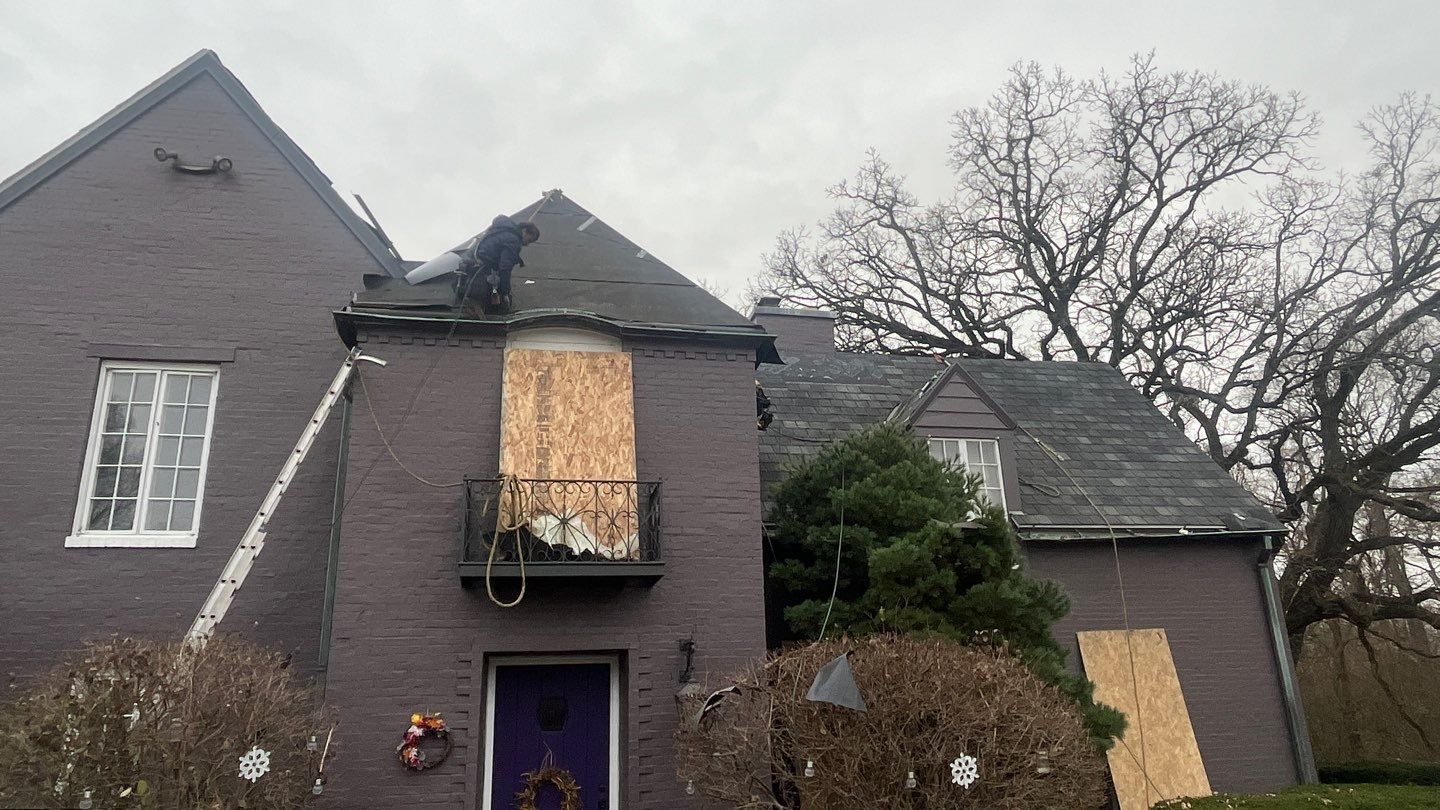 Slate Roof Removal using Atlas Storm Master Slate by Total Exteriors