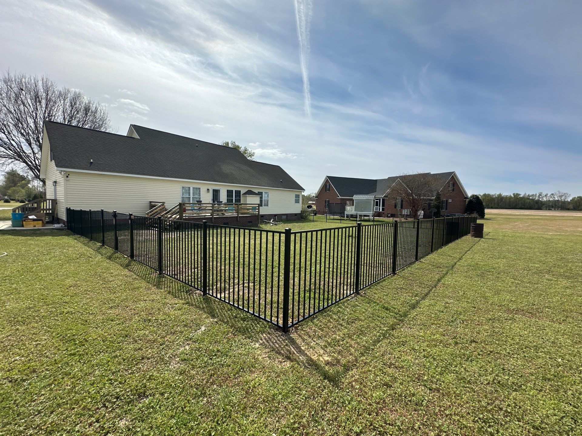 Black Aluminum Fence Installation in Beulaville, NC by Superior Fence and Rail