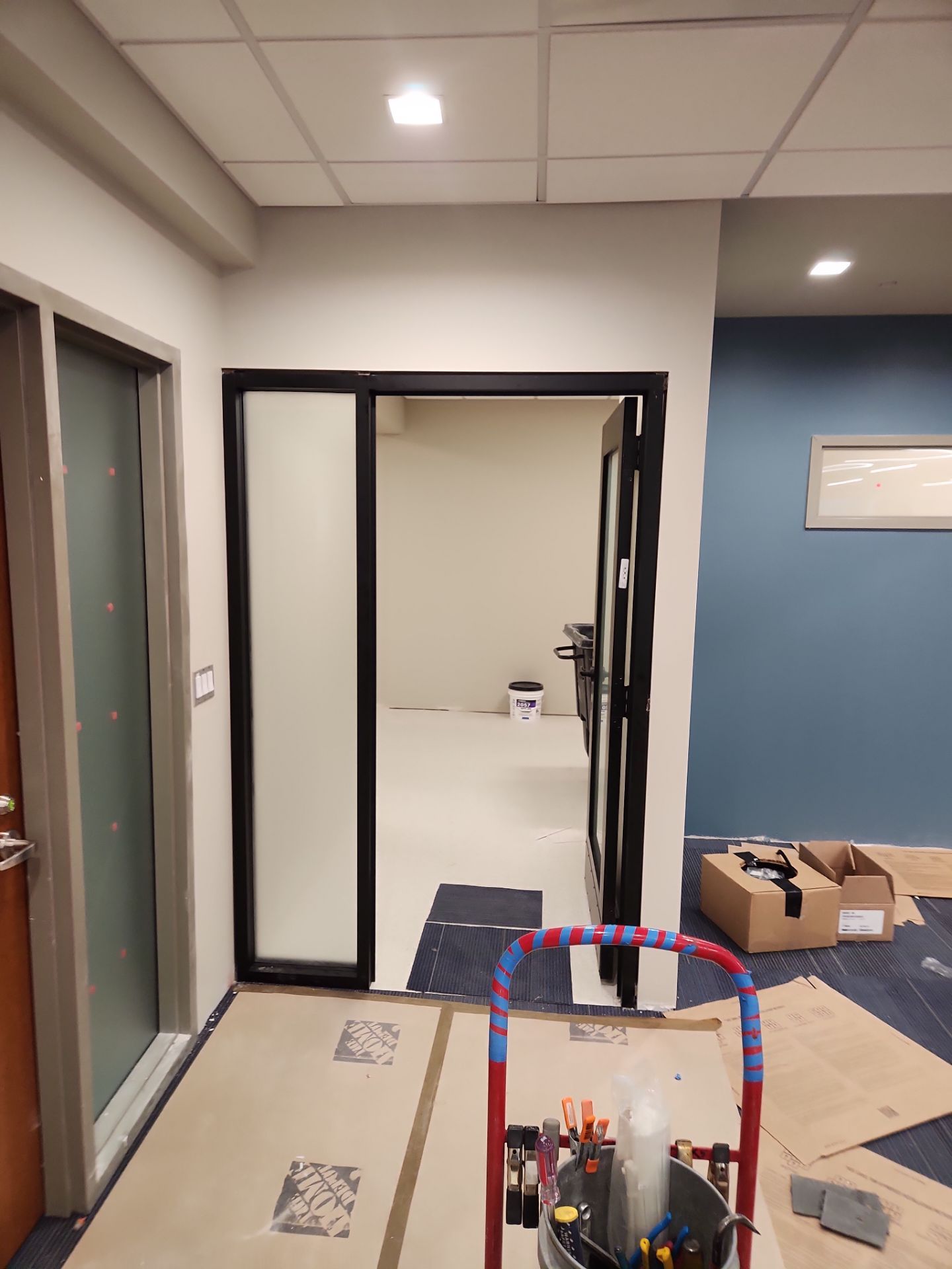 Commercial Storefront Window Install using Storefront by Service Glass Inc