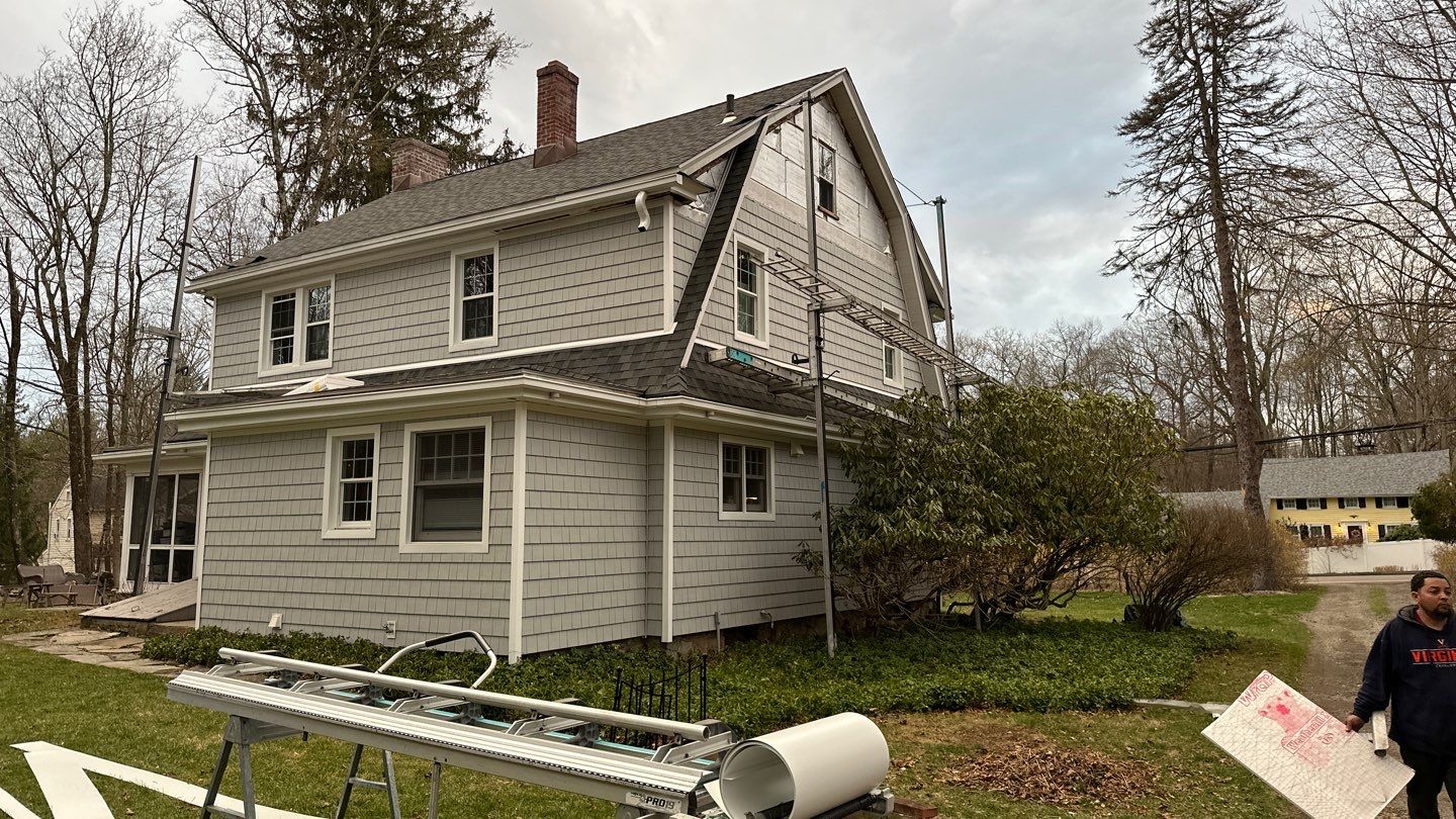 Siding Installation using Certainteed Cedar Impressions Sterling Gray by A Plus Exterior