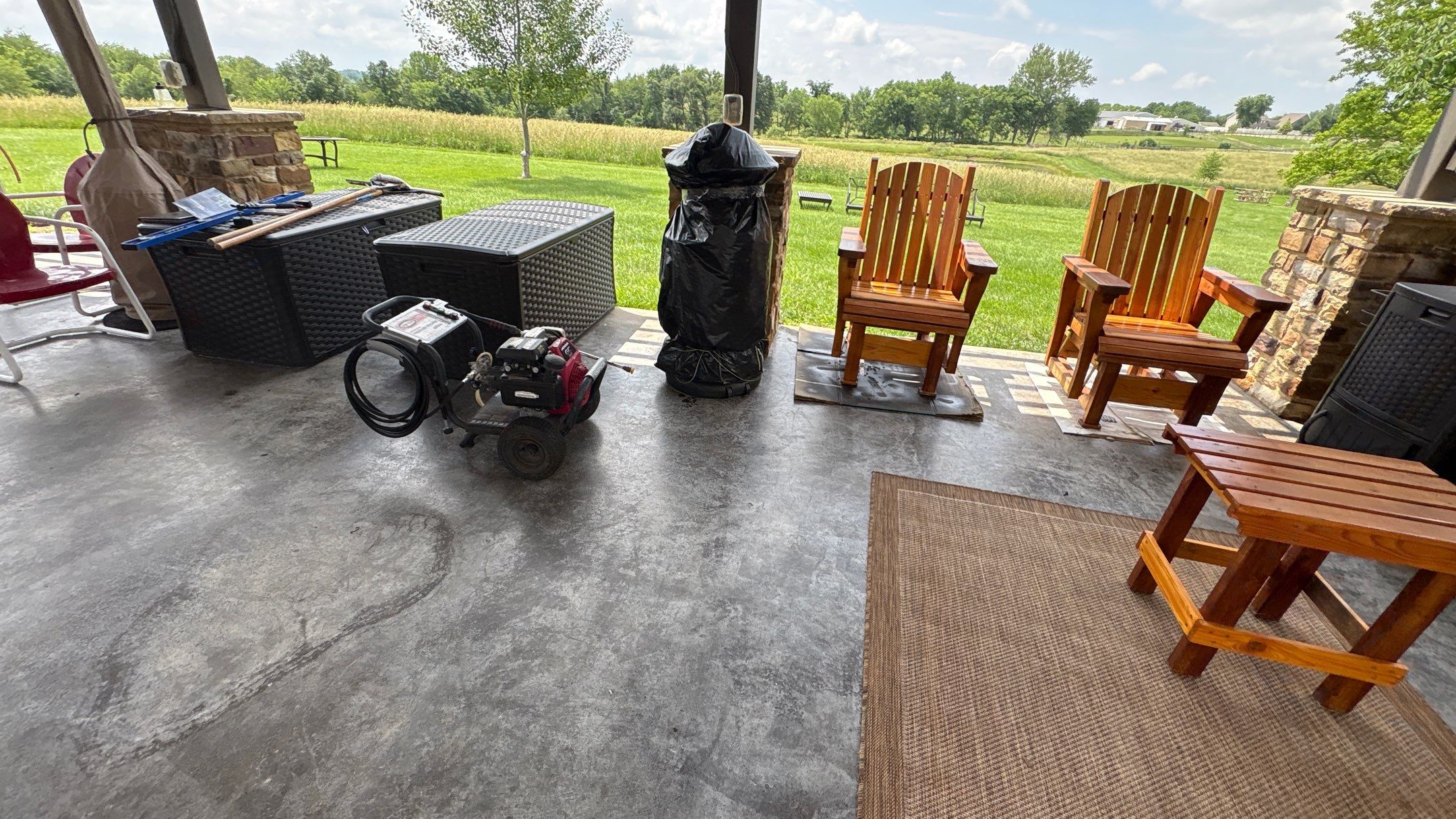 Custom Back Patio Resurface - Kearney, MO by Big Red Decorative Concrete, LLC