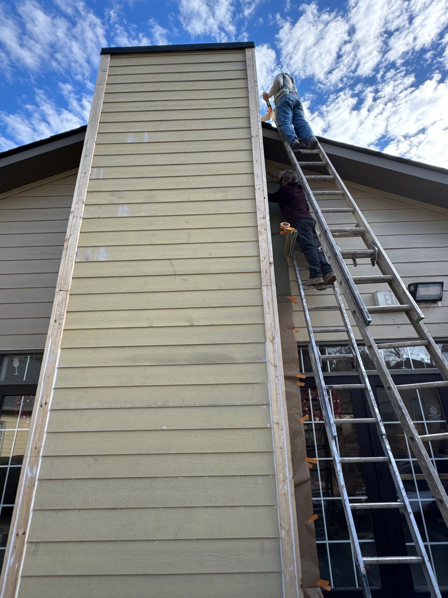 Chimney Siding Replacement & Restoration by PGP Surface Solutions, LLC