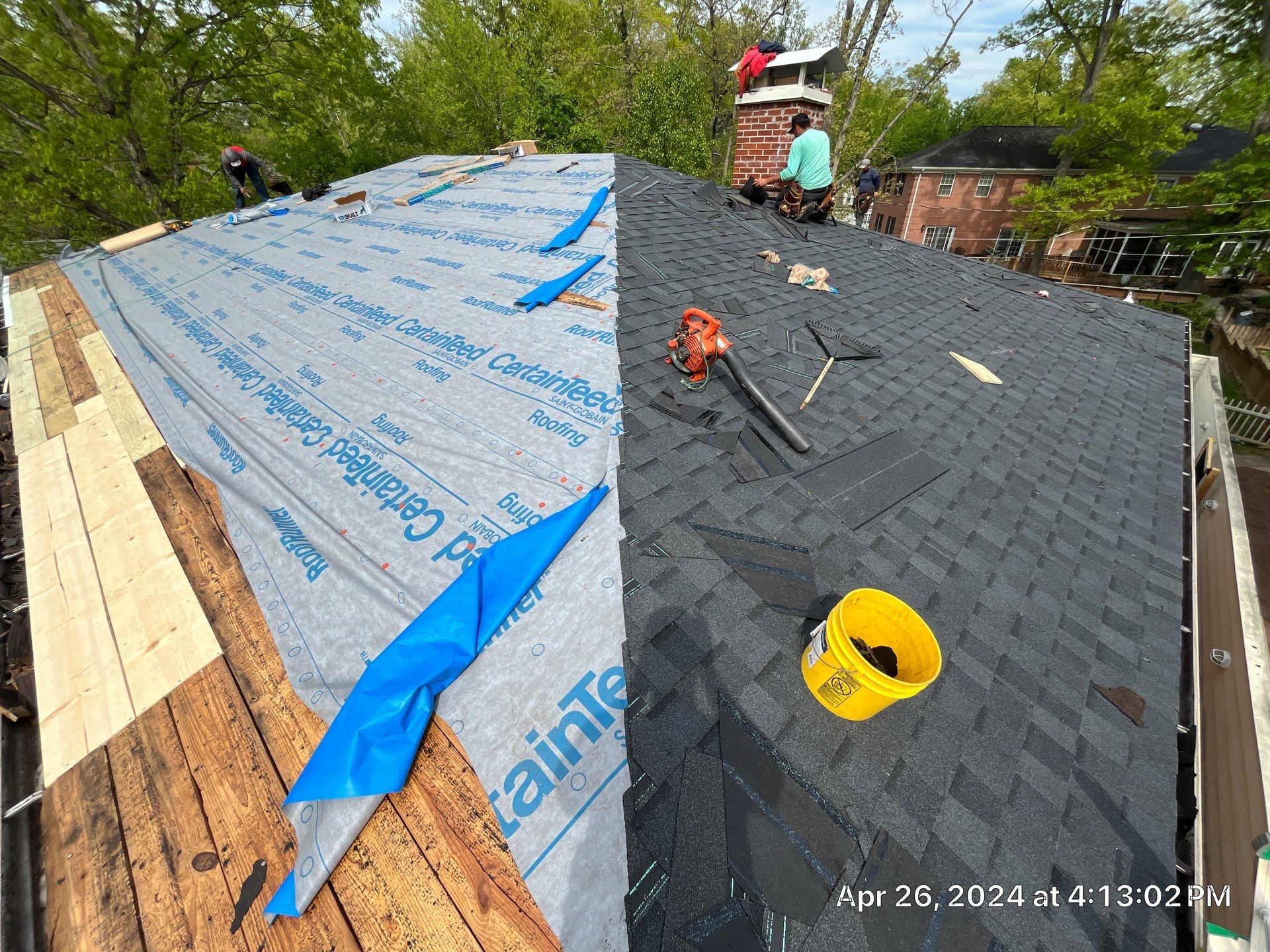 Residential Roofing Installation using Certainteed Landmark Pro Shingles by Fahey Roofing + Contracting